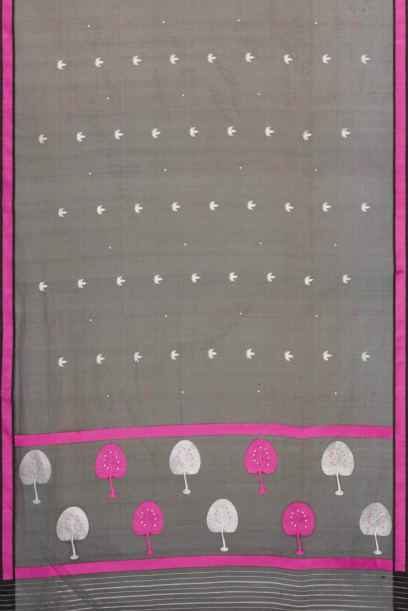Black Dual Tone Organza Silk Saree