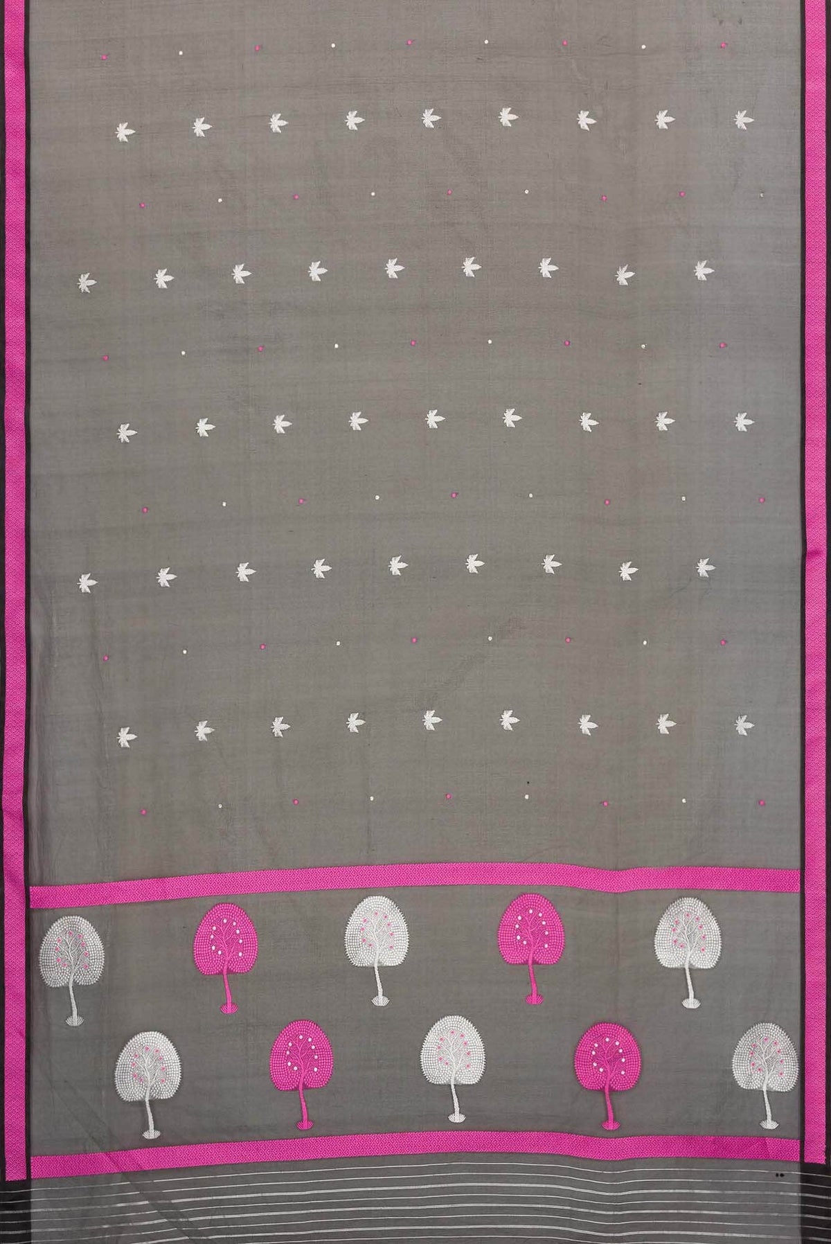 Black Banarasi Kora Silk Saree
