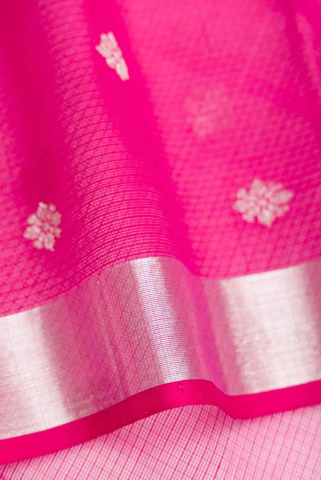 Pure Silk Pure Zari Off White Dual Tone Kota Saree