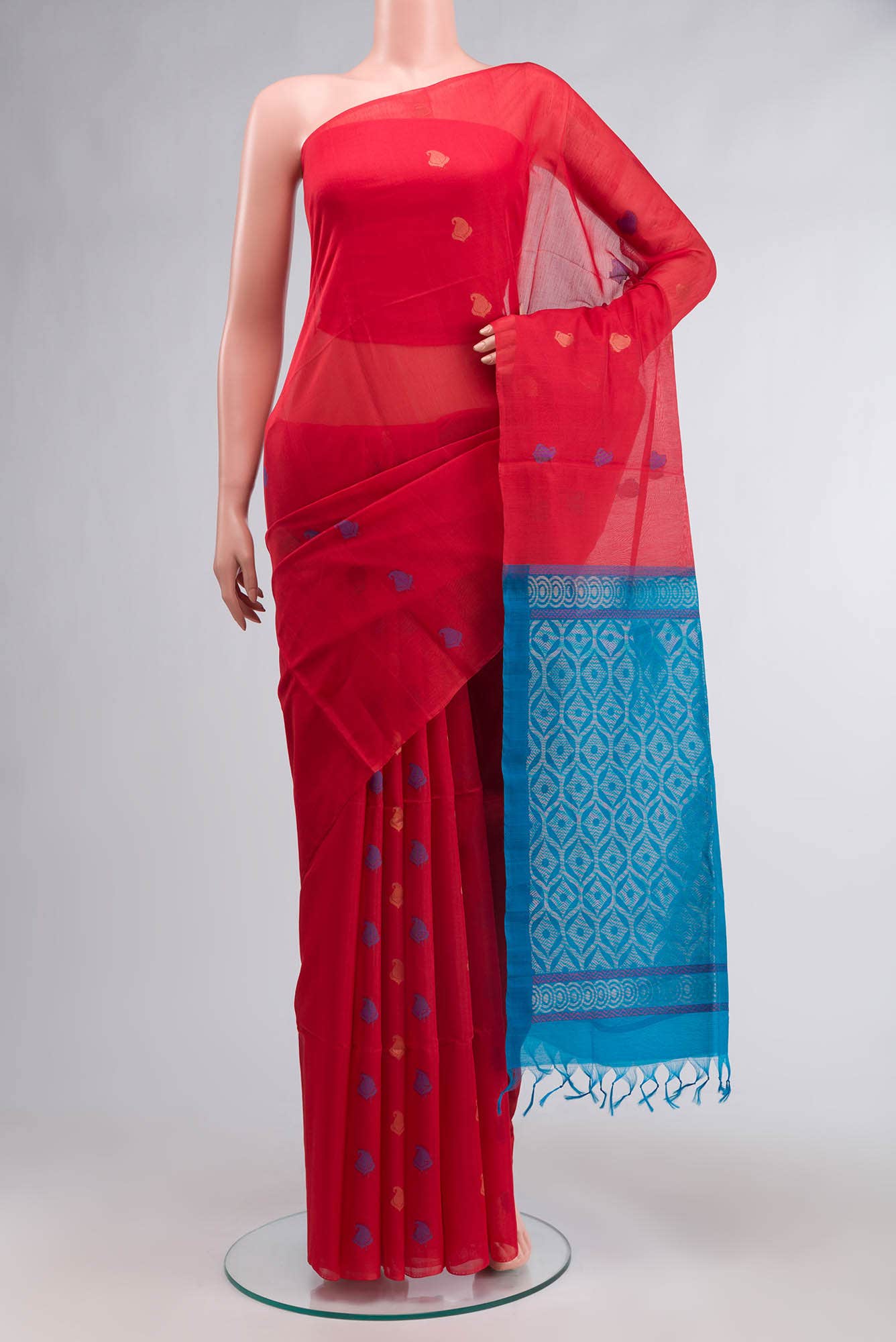 Red Silk Cotton Saree