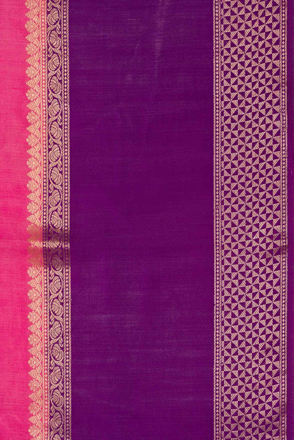 Pink Tussar Silk Saree