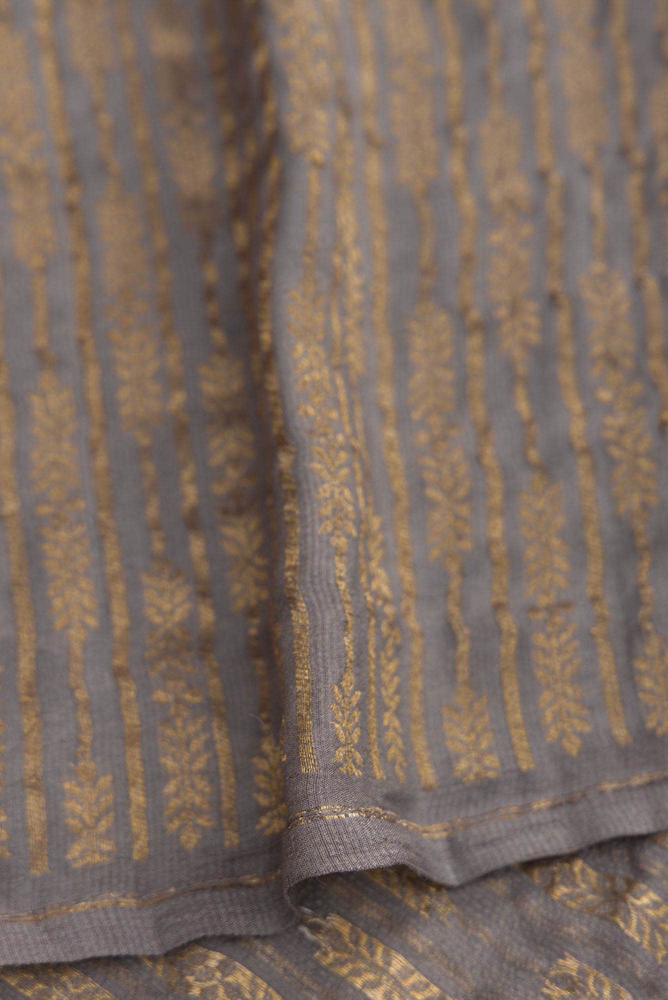 Grey Dual Tone Banarasi Georgette Saree