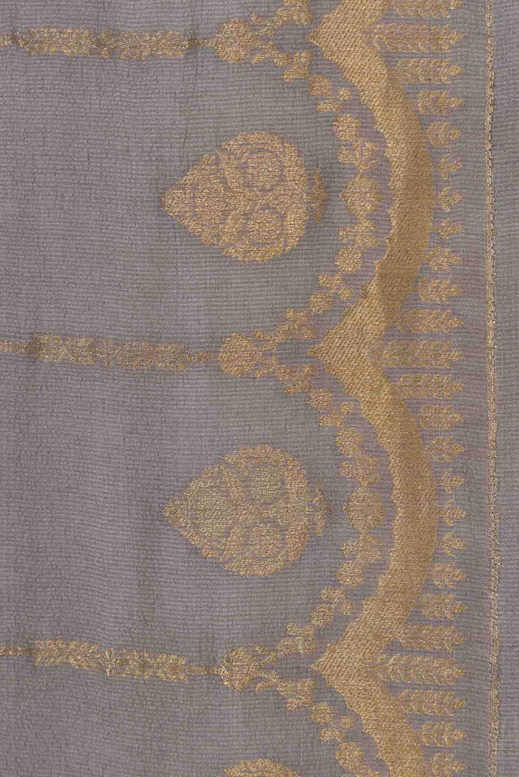 Grey Dual Tone Banarasi Georgette Saree