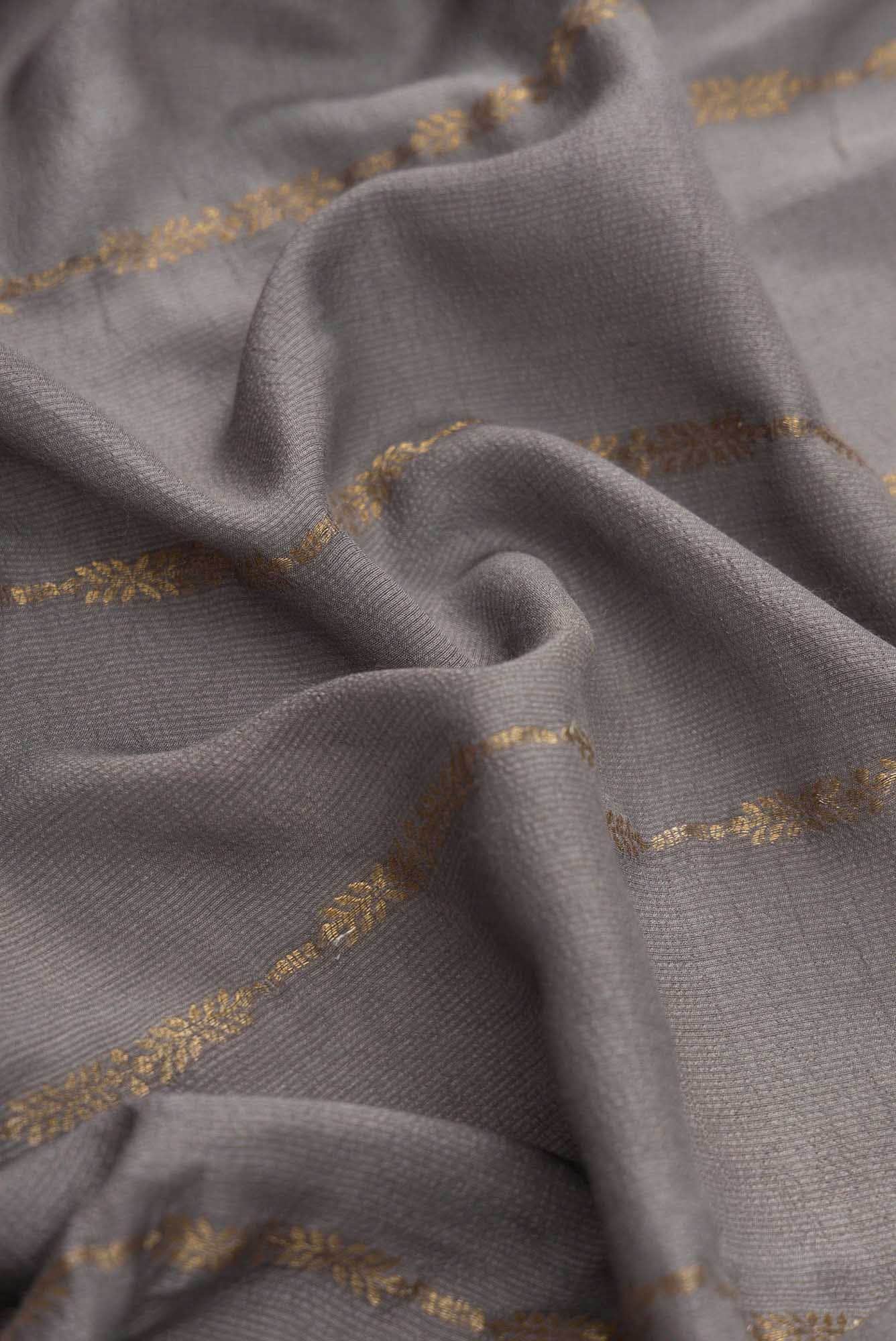 Grey Dual Tone Banarasi Georgette Saree