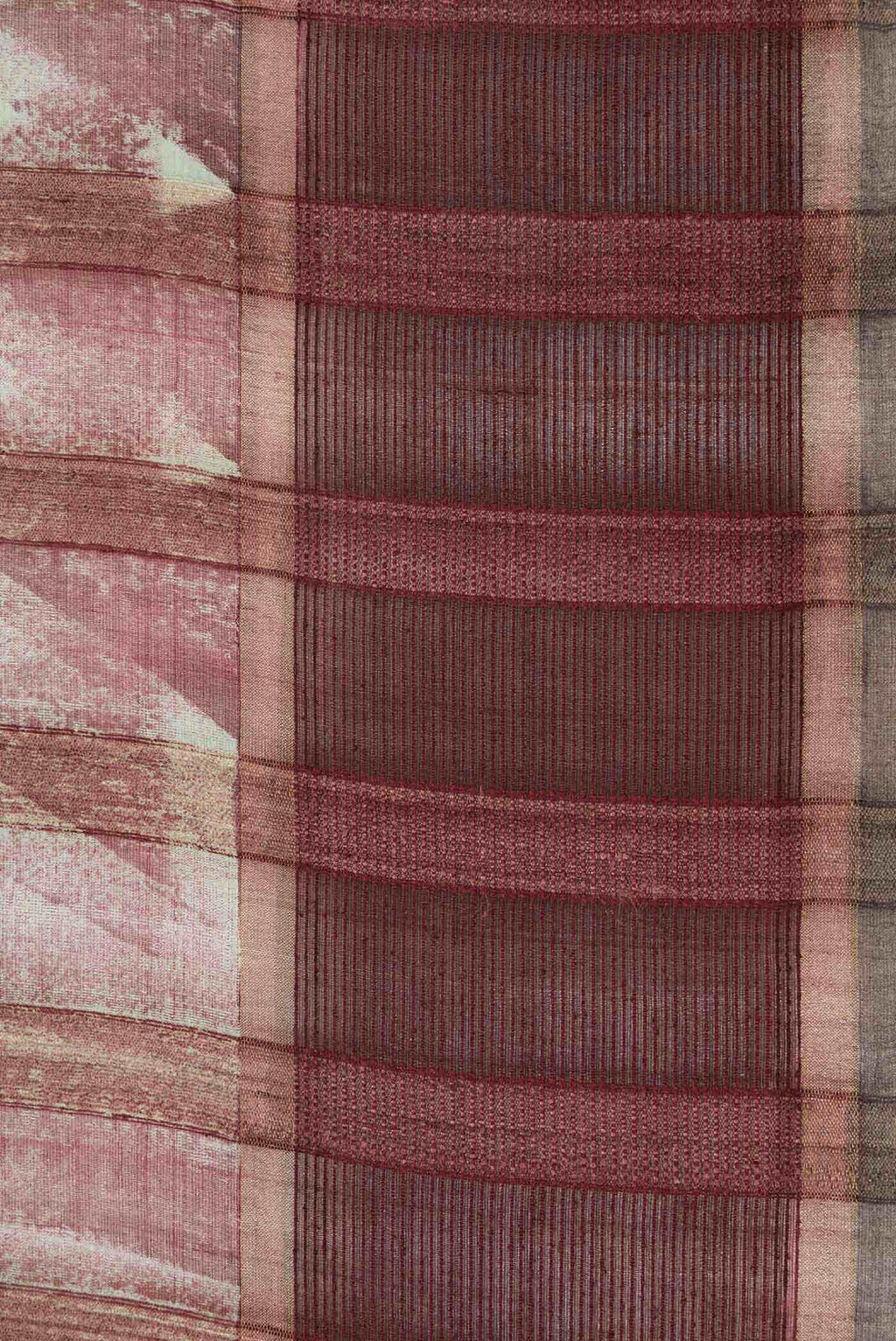 Dark Beige Dual Tone Tussar Silk Saree
