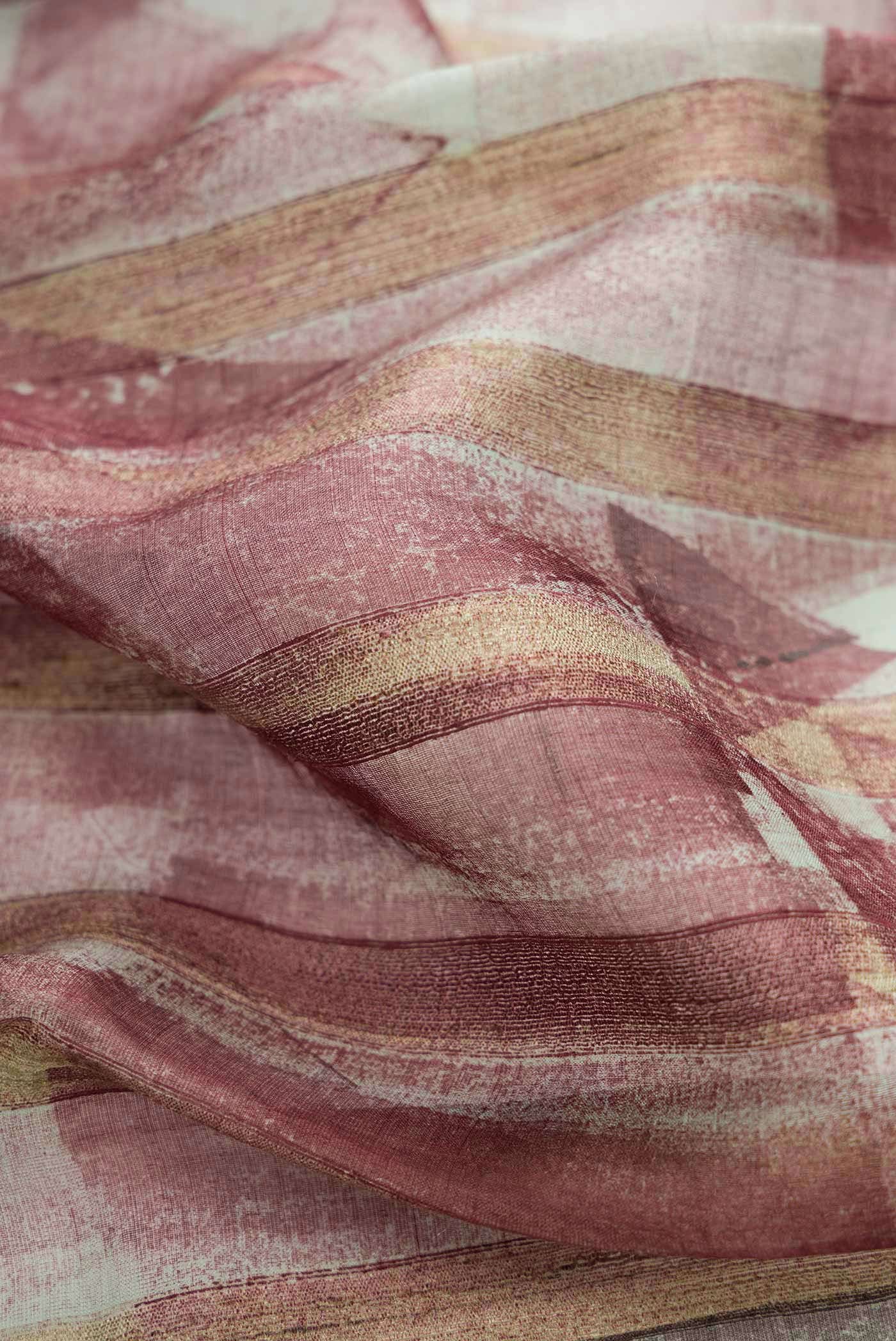 Dark Beige Dual Tone Tussar Silk Saree