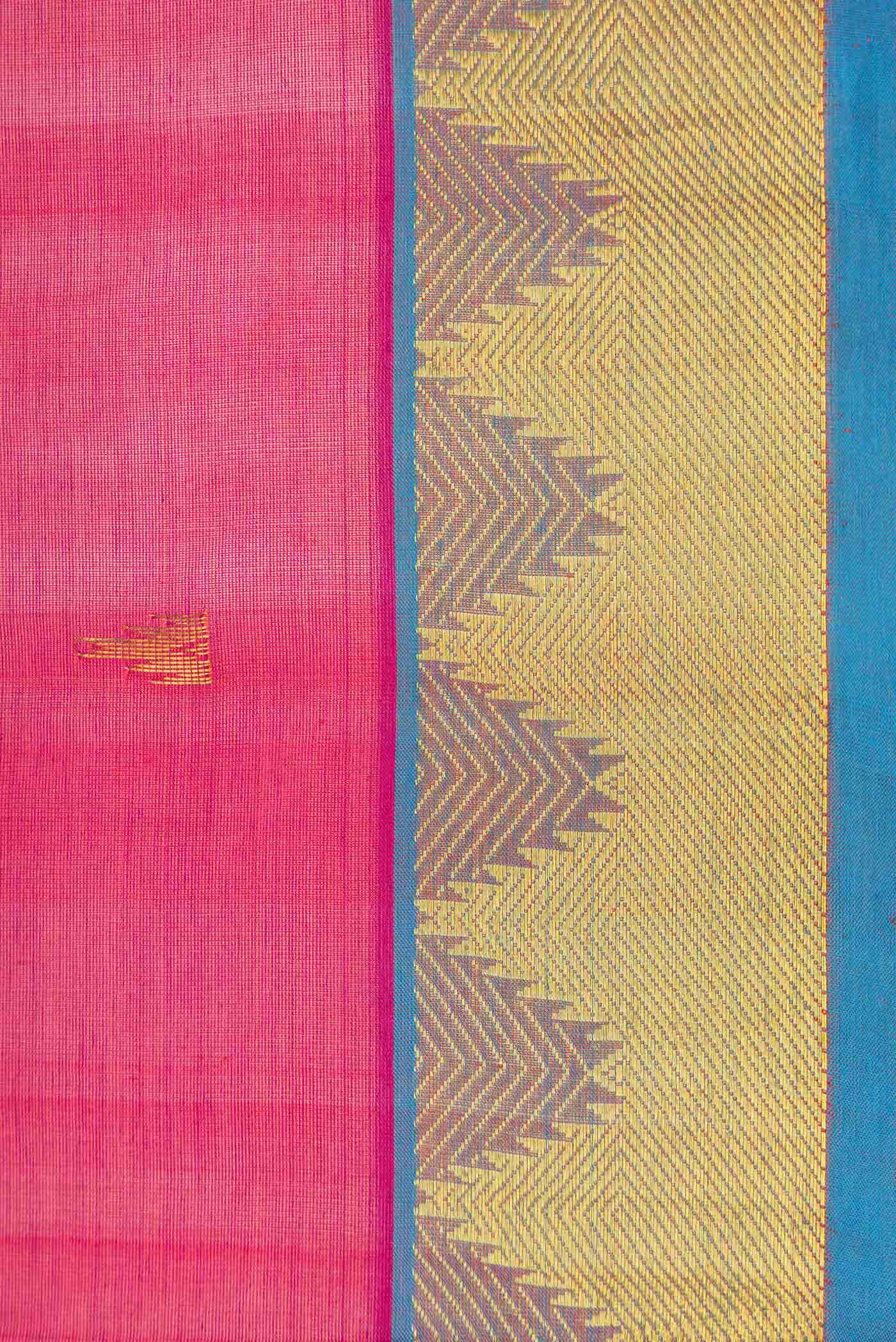 Dark Pink Dual Tone Silk Cotton Saree