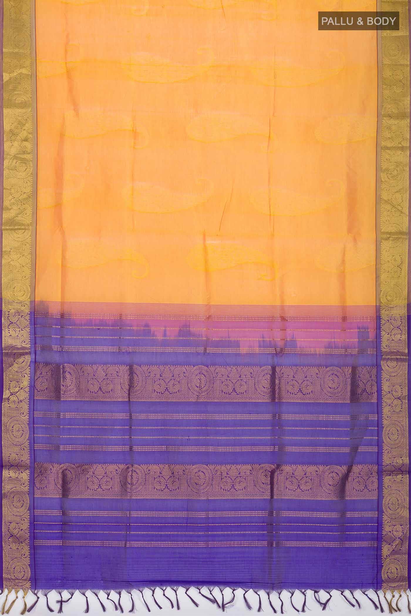Mustard Silk Cotton Saree
