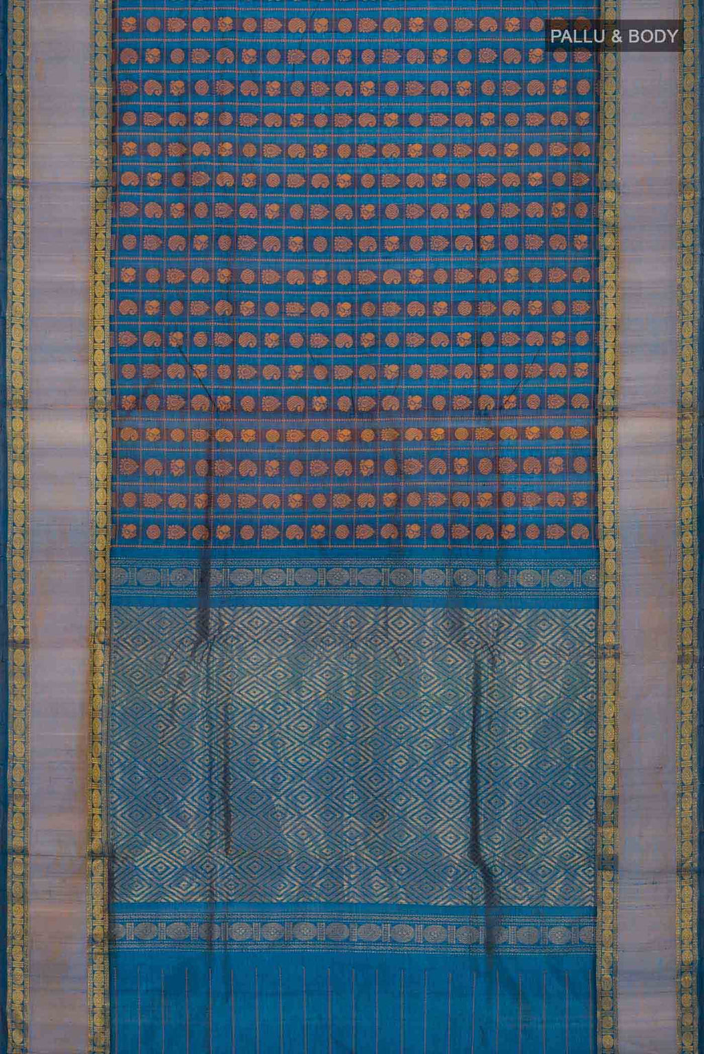 Blue Silk Cotton Saree