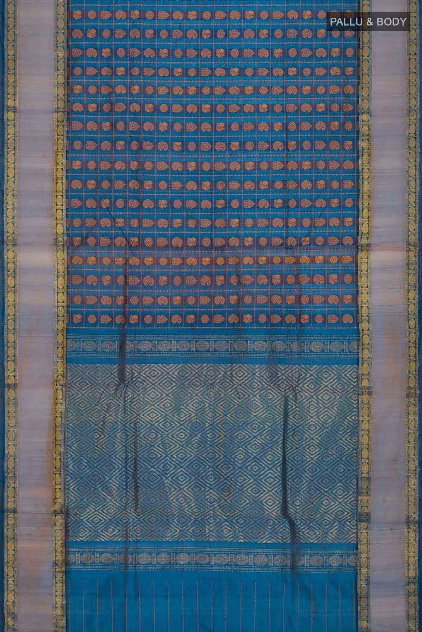 Blue Silk Cotton Saree