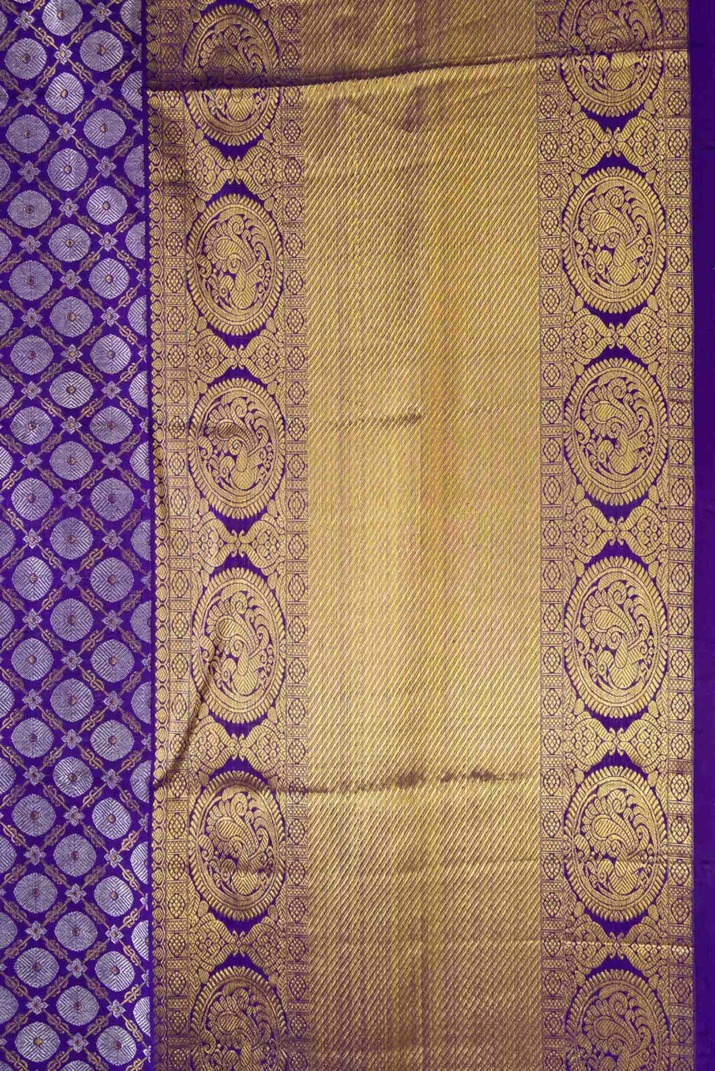 Violet Dual Tone Kanchipuram Silk Saree