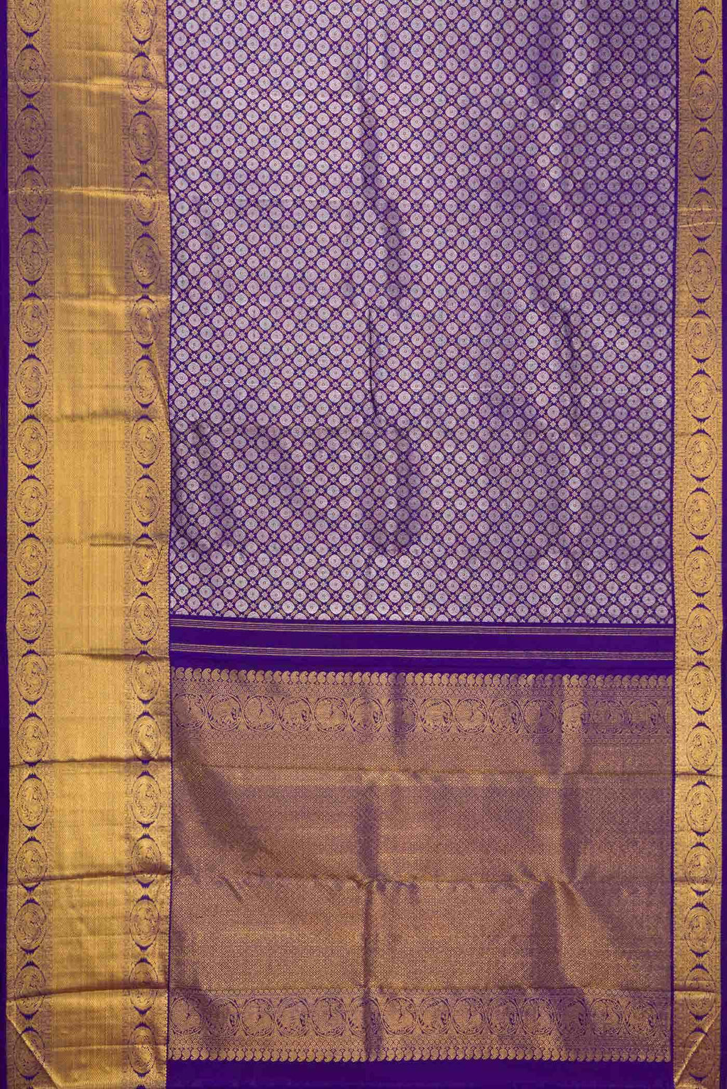 Violet Dual Tone Kanchipuram Silk Saree