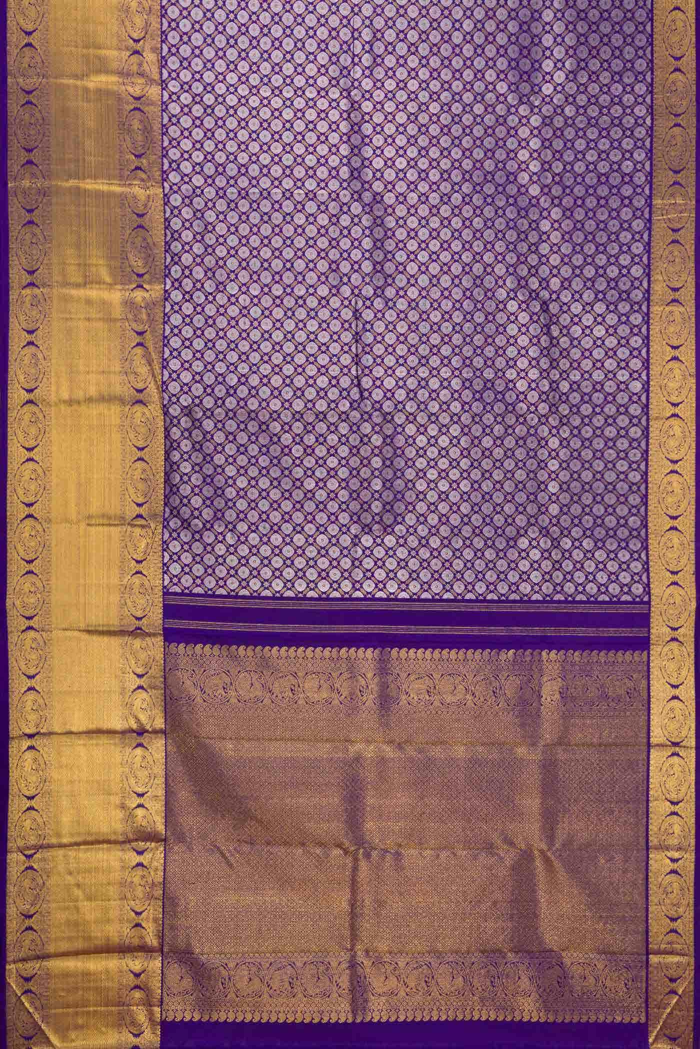 Violet Dual Tone Kanchipuram Silk Saree