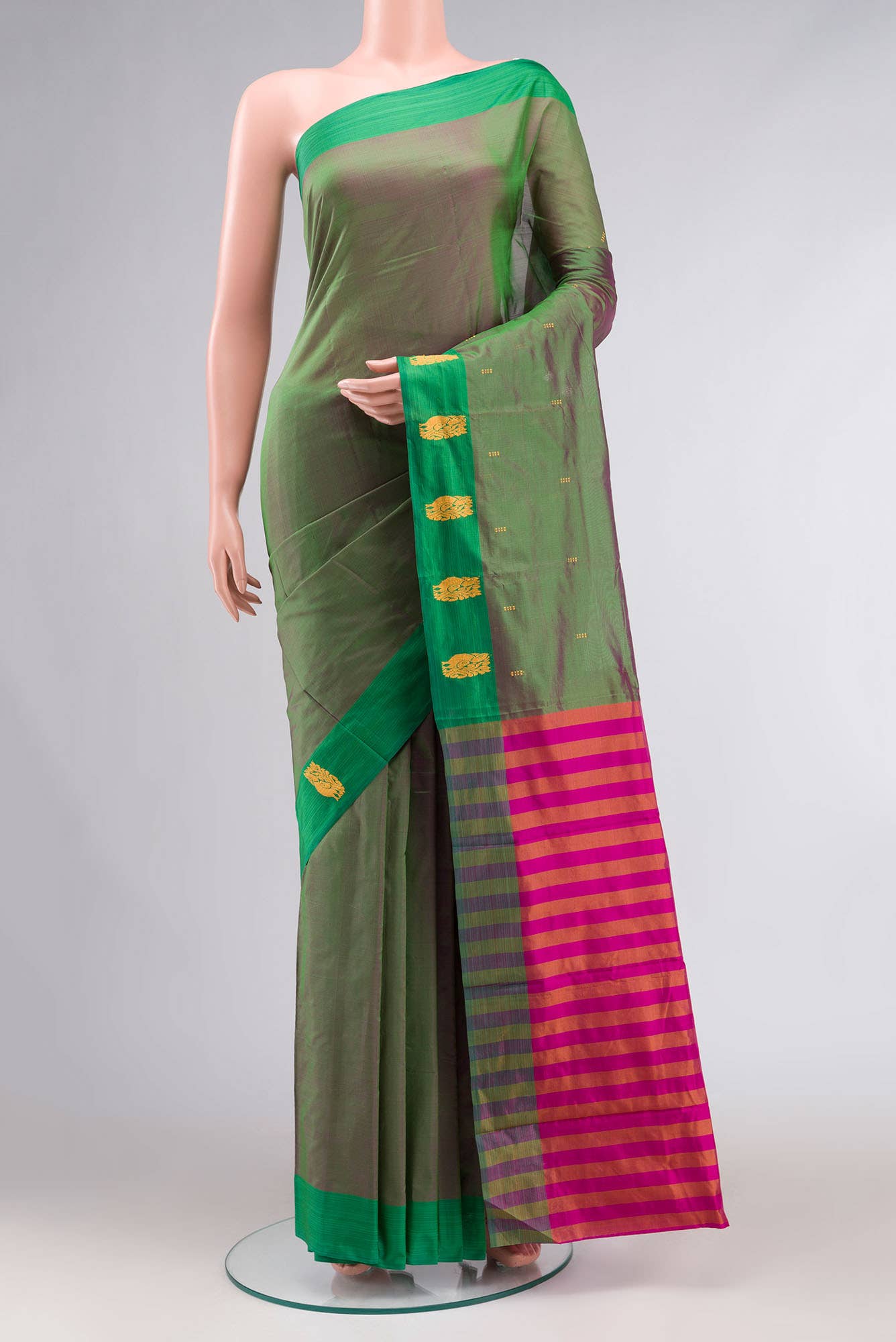 Green Kanchipuram Silk Saree