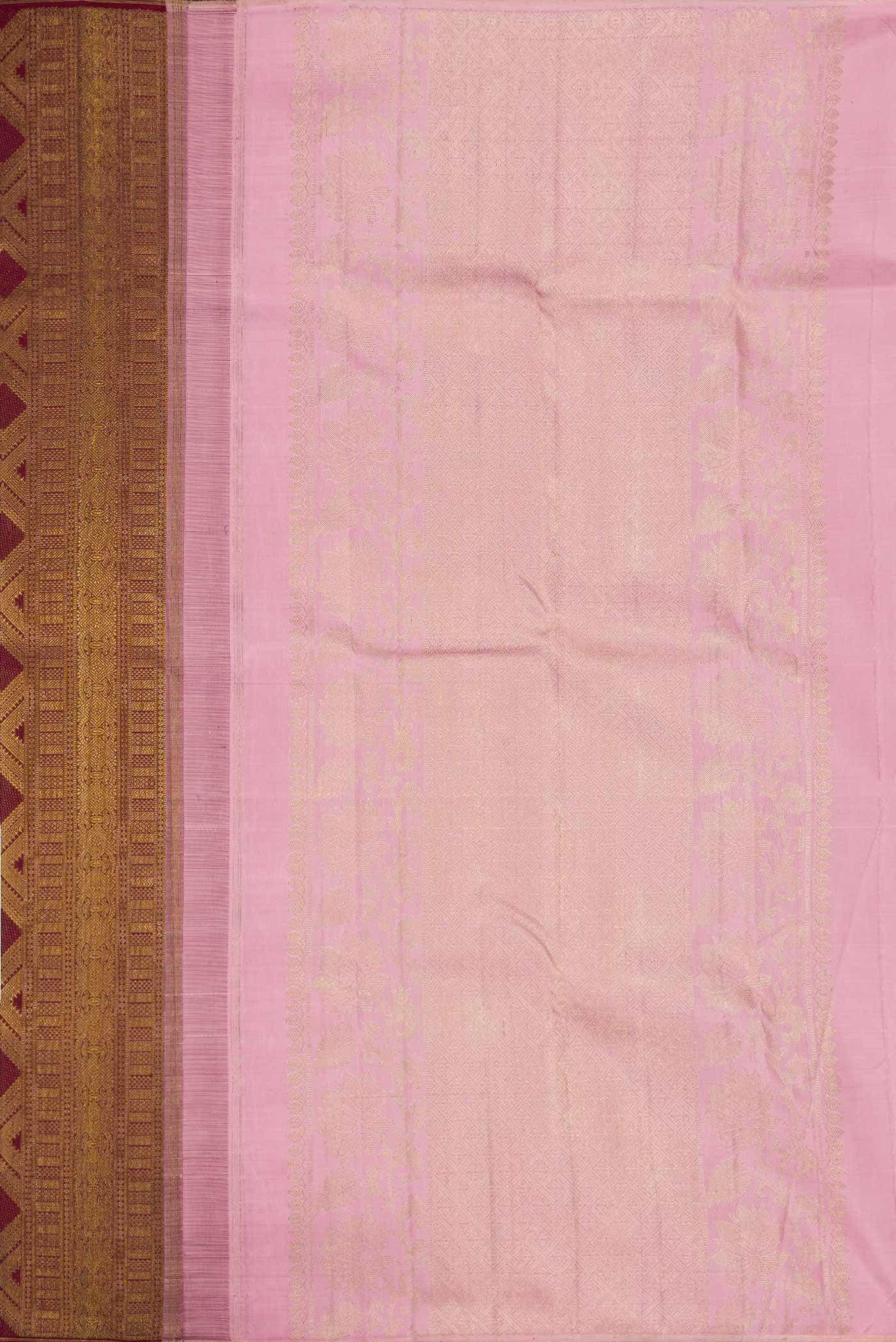 Maroon Kanchipuram Silk Saree