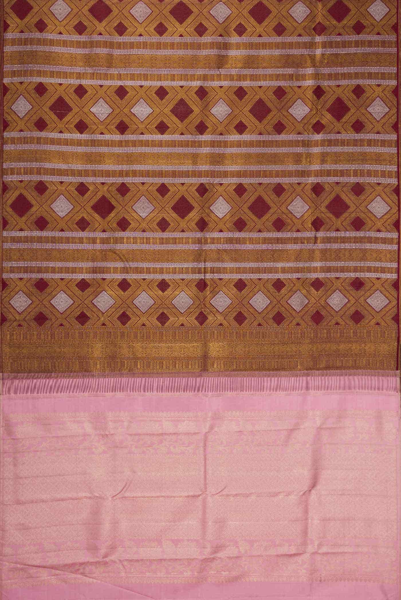 Maroon Kanchipuram Silk Saree