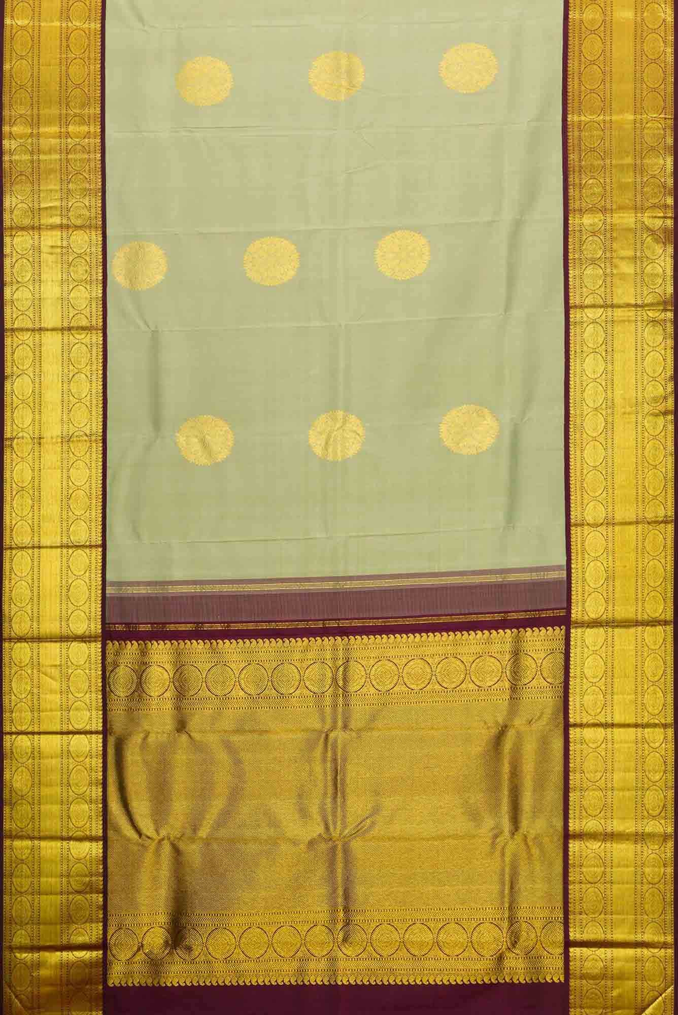 Green Dual Tone Kanchipuram Silk Saree
