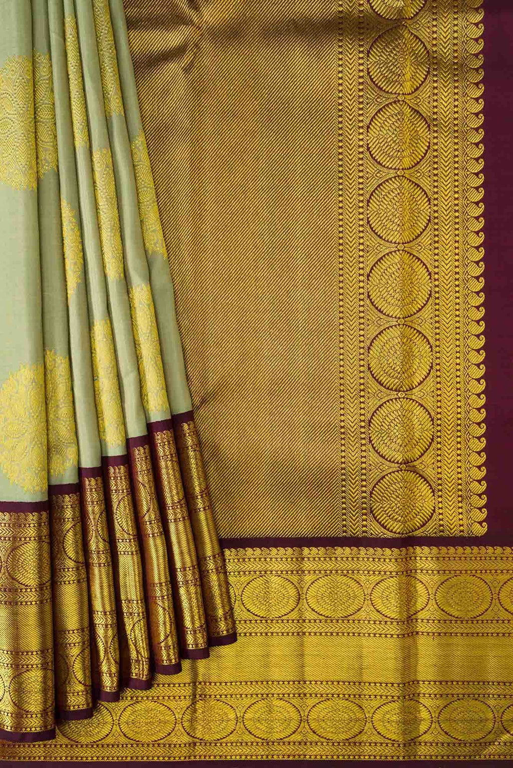Green Dual Tone Kanchipuram Silk Saree