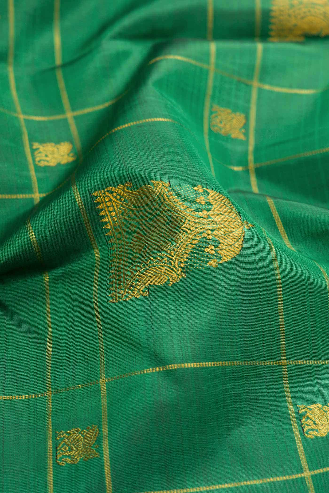 Green Dual Tone Kanchipuram Silk Saree
