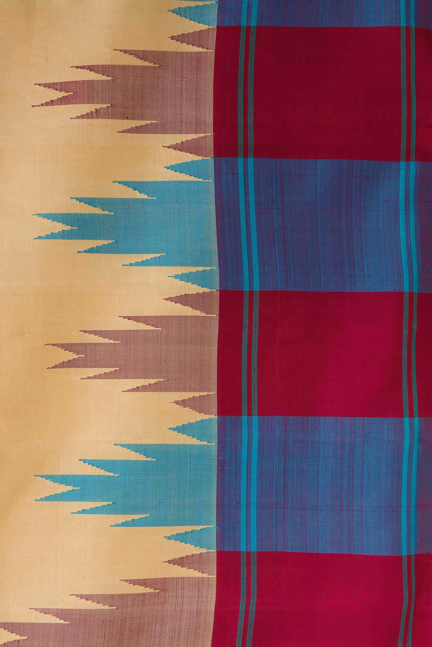 Sandal Kanchipuram Silk Saree