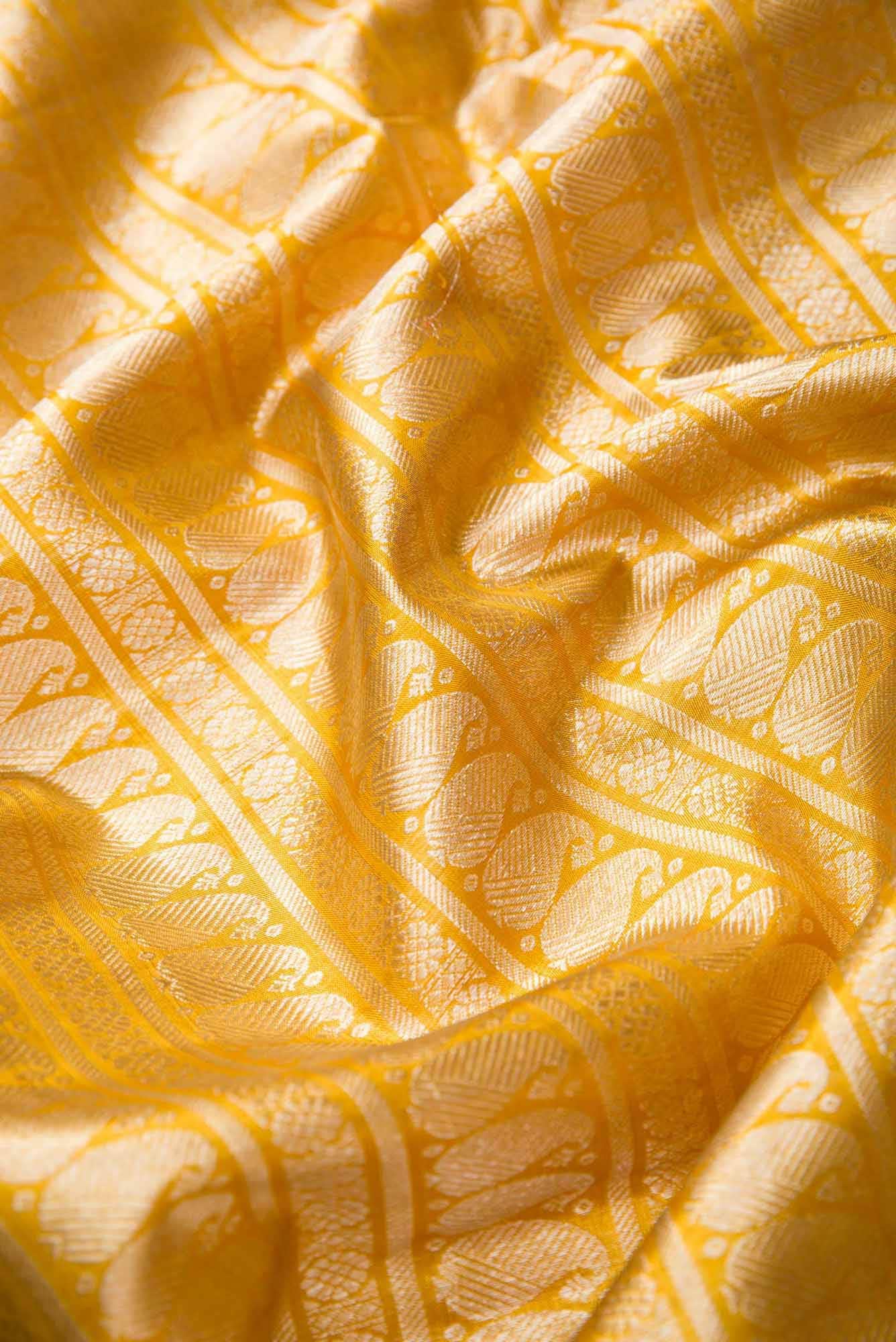 Gold Dual Tone Kanchipuram Tissue Silk Saree