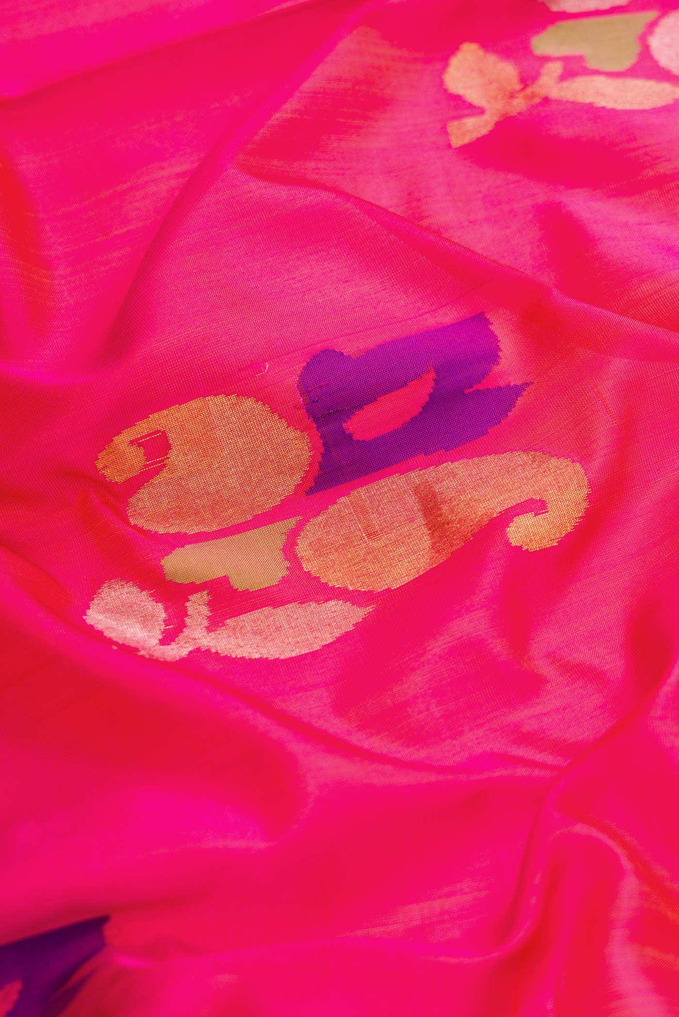 Dark Pink Uppada Silk Saree