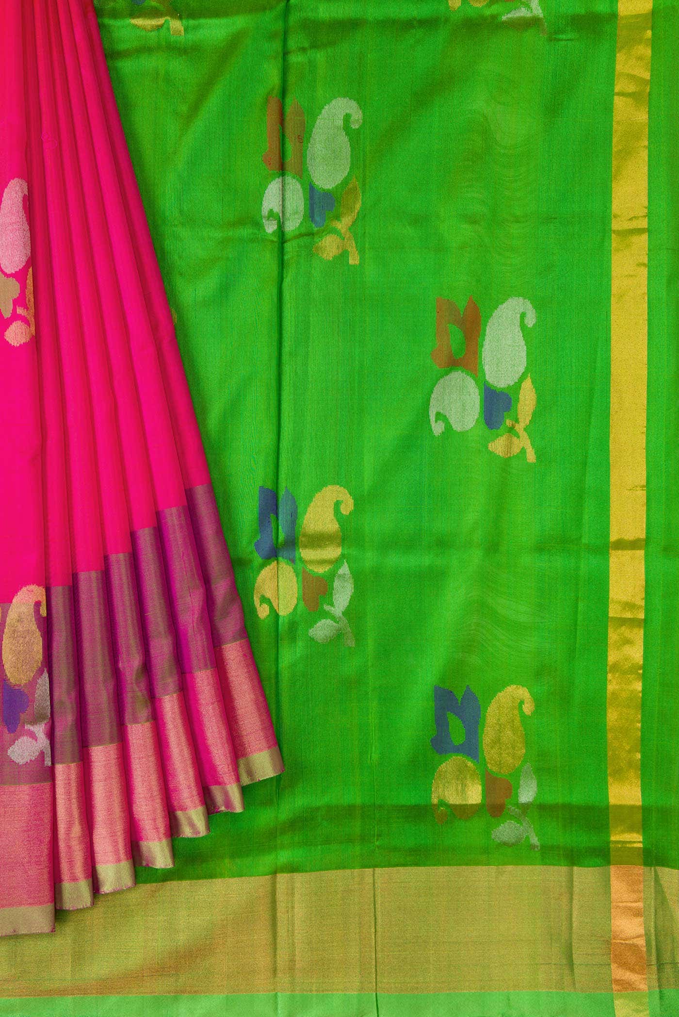 Dark Pink Uppada Silk Saree