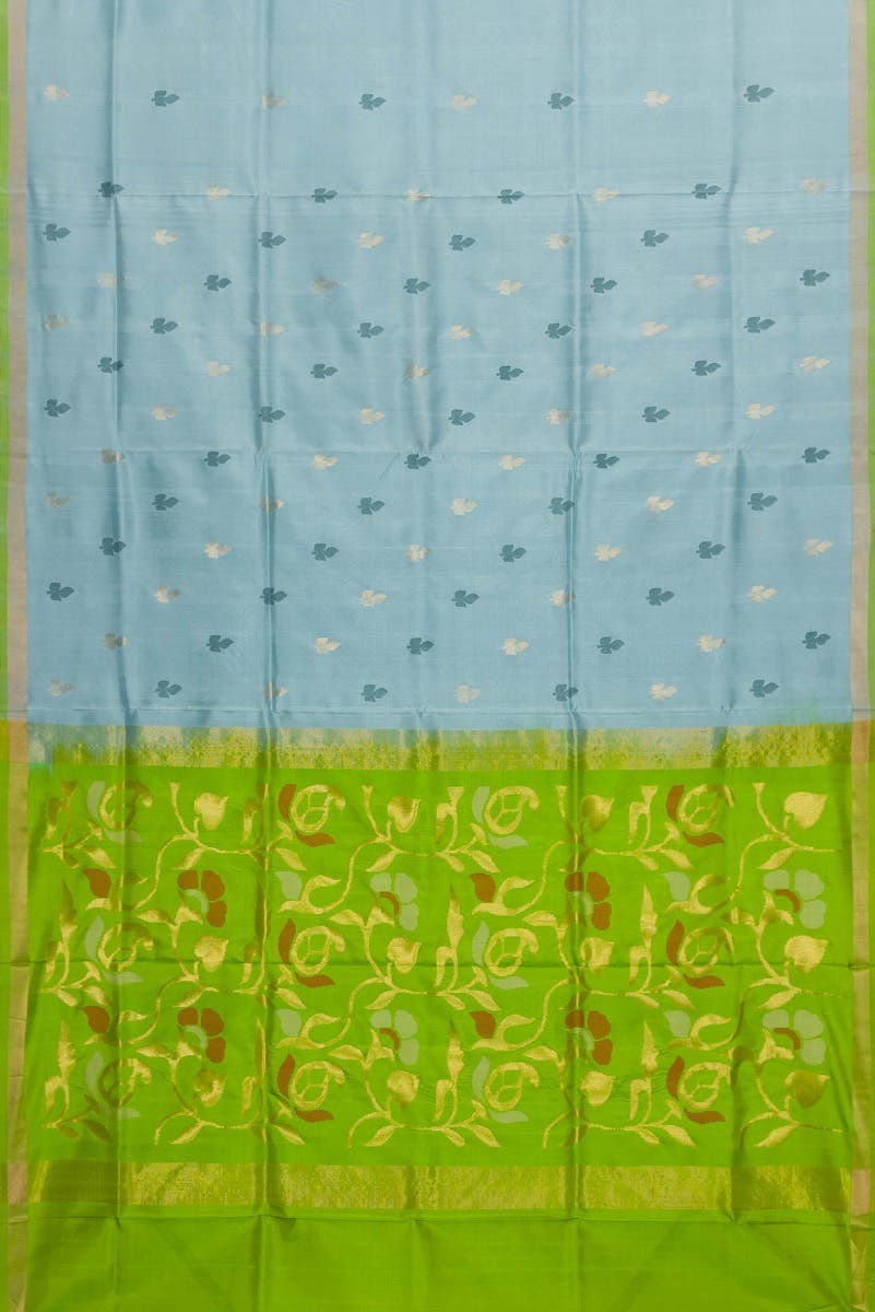 Sky Blue Dual Tone Uppada Silk Saree