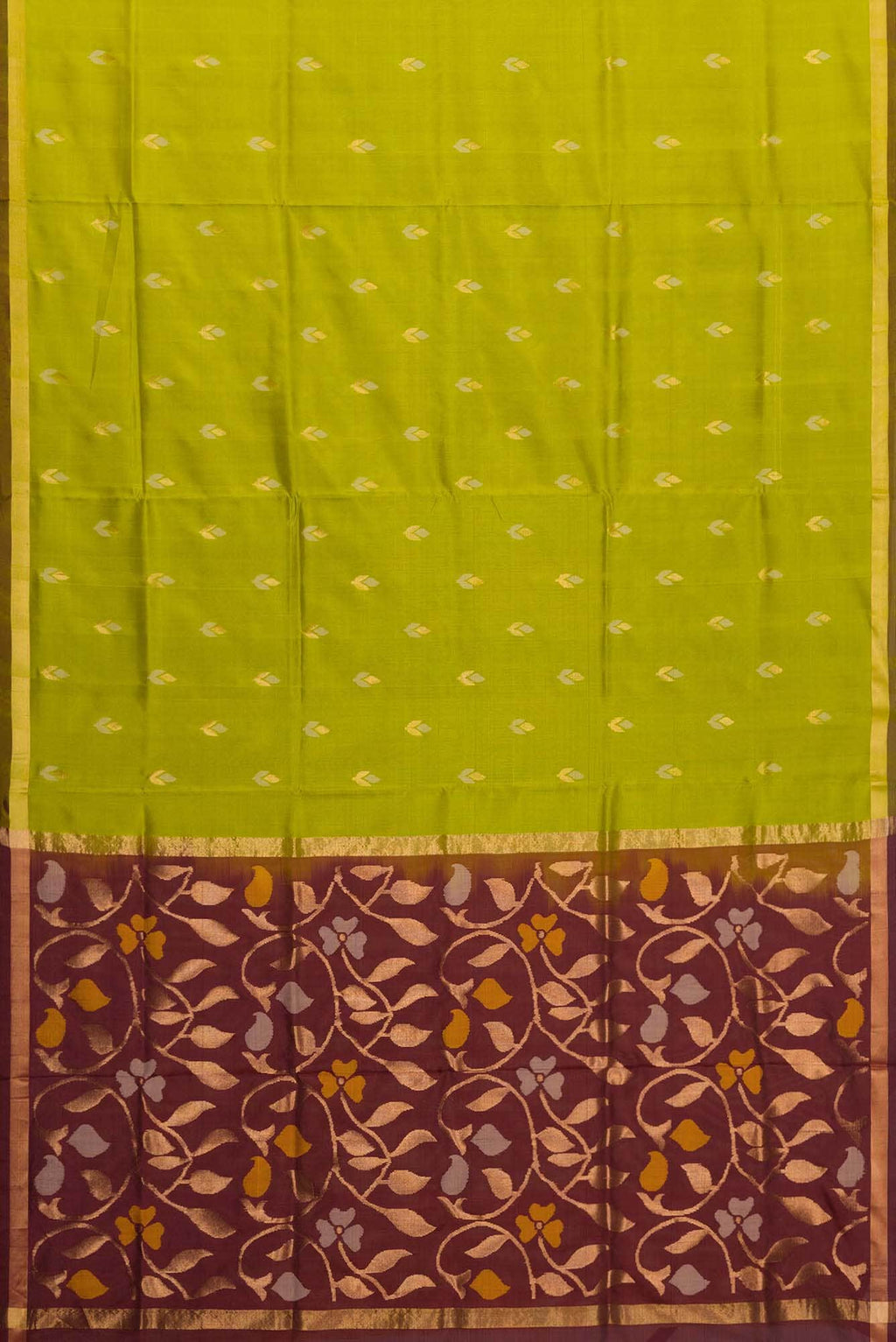 Mehandi Green Dual Tone Uppada Silk Saree