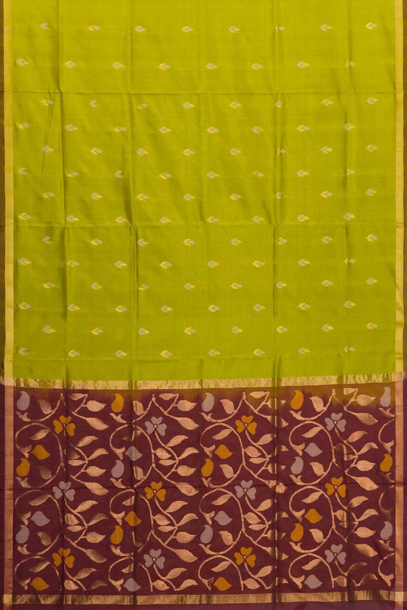 Mehandi Green Dual Tone Uppada Silk Saree