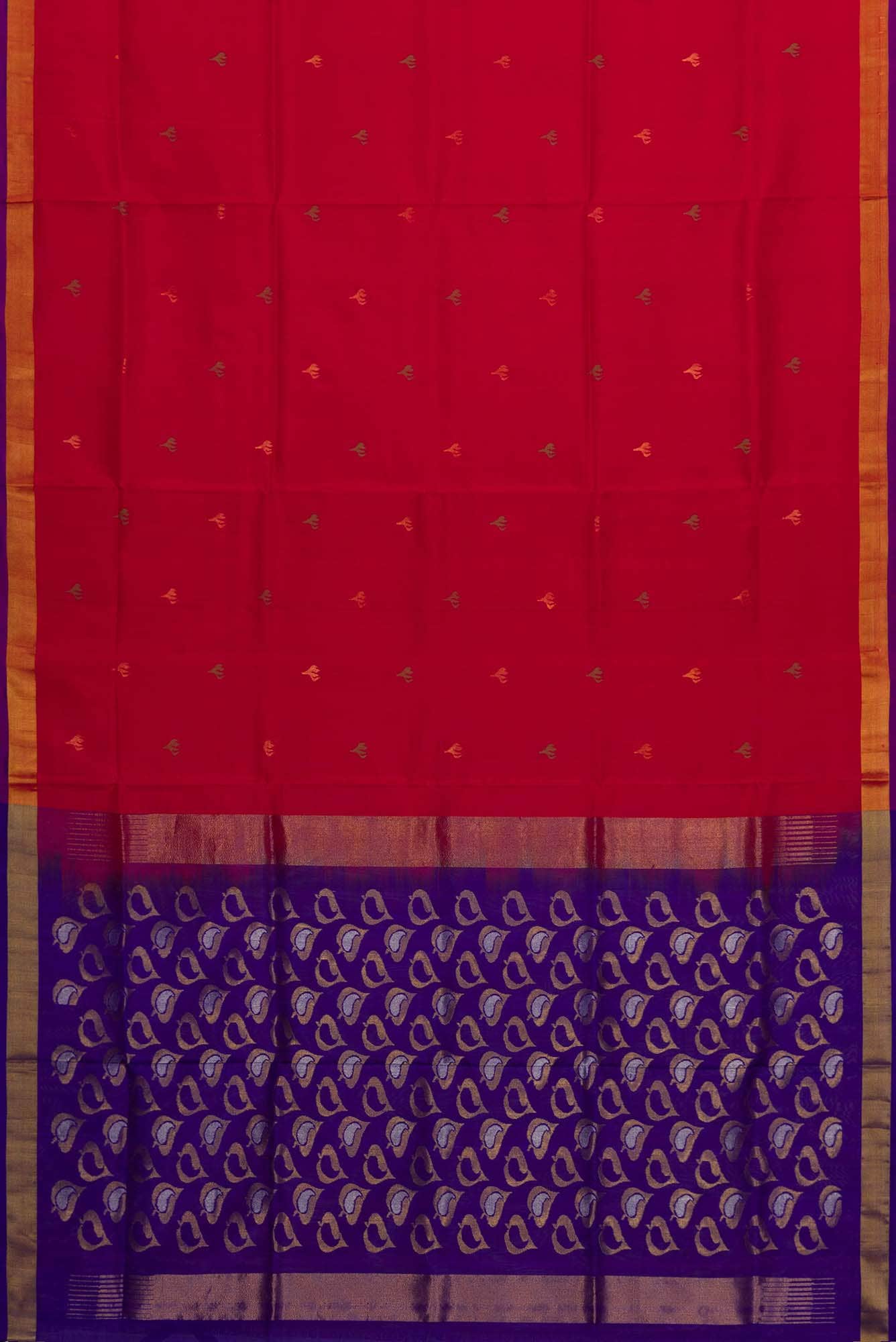 Red Dual Tone Uppada Silk Saree