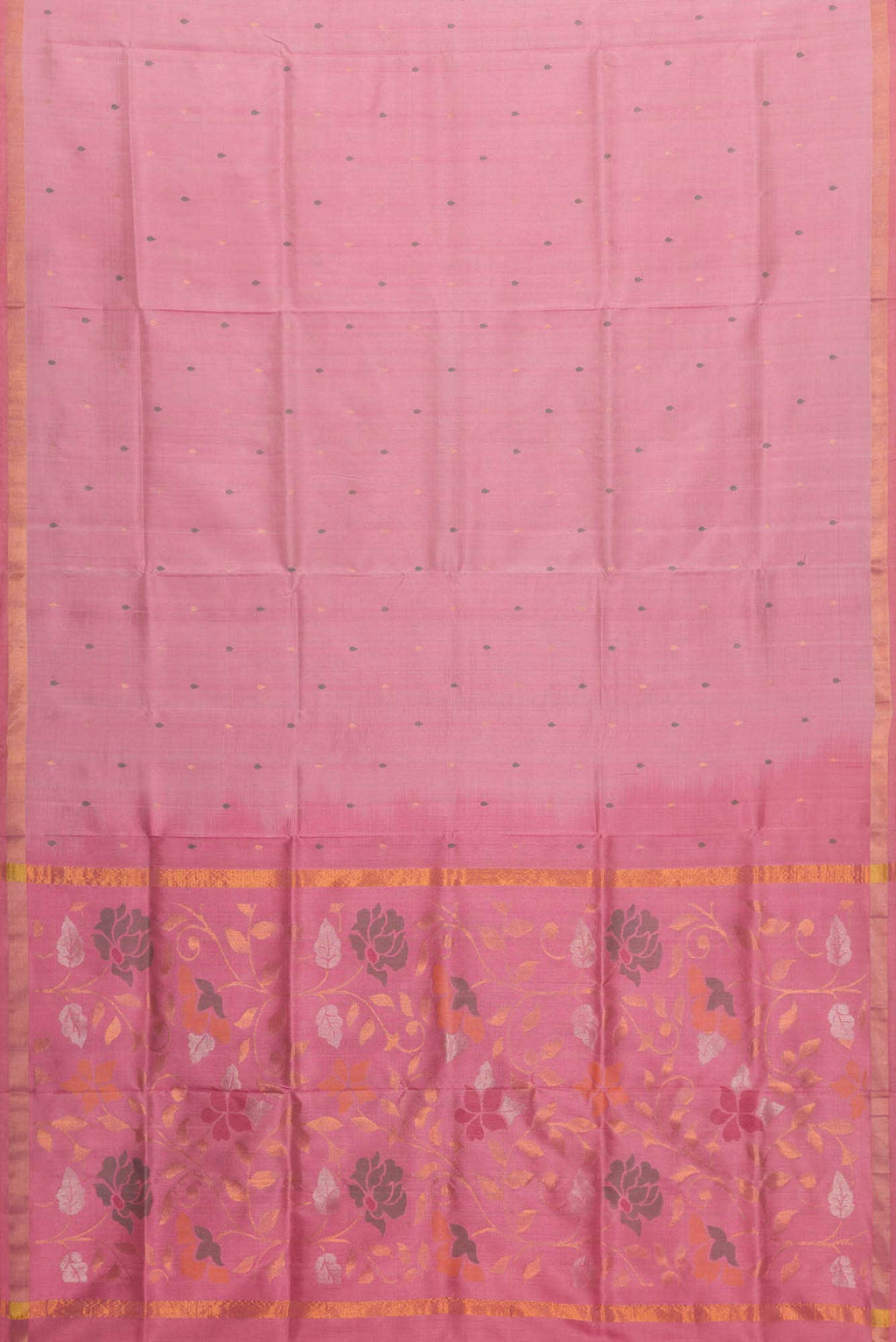 Pink Dual Tone Uppada Silk Saree