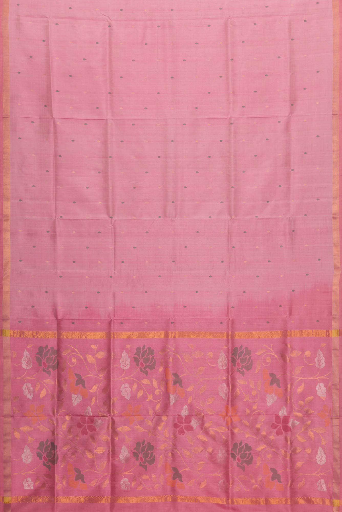 Pink Dual Tone Uppada Silk Saree