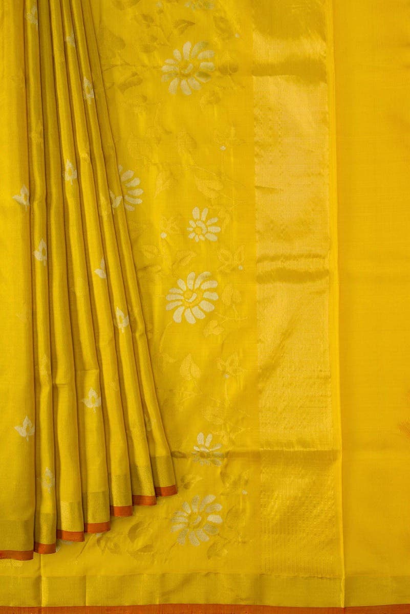 Mustard Dual Tone Uppada Silk Saree