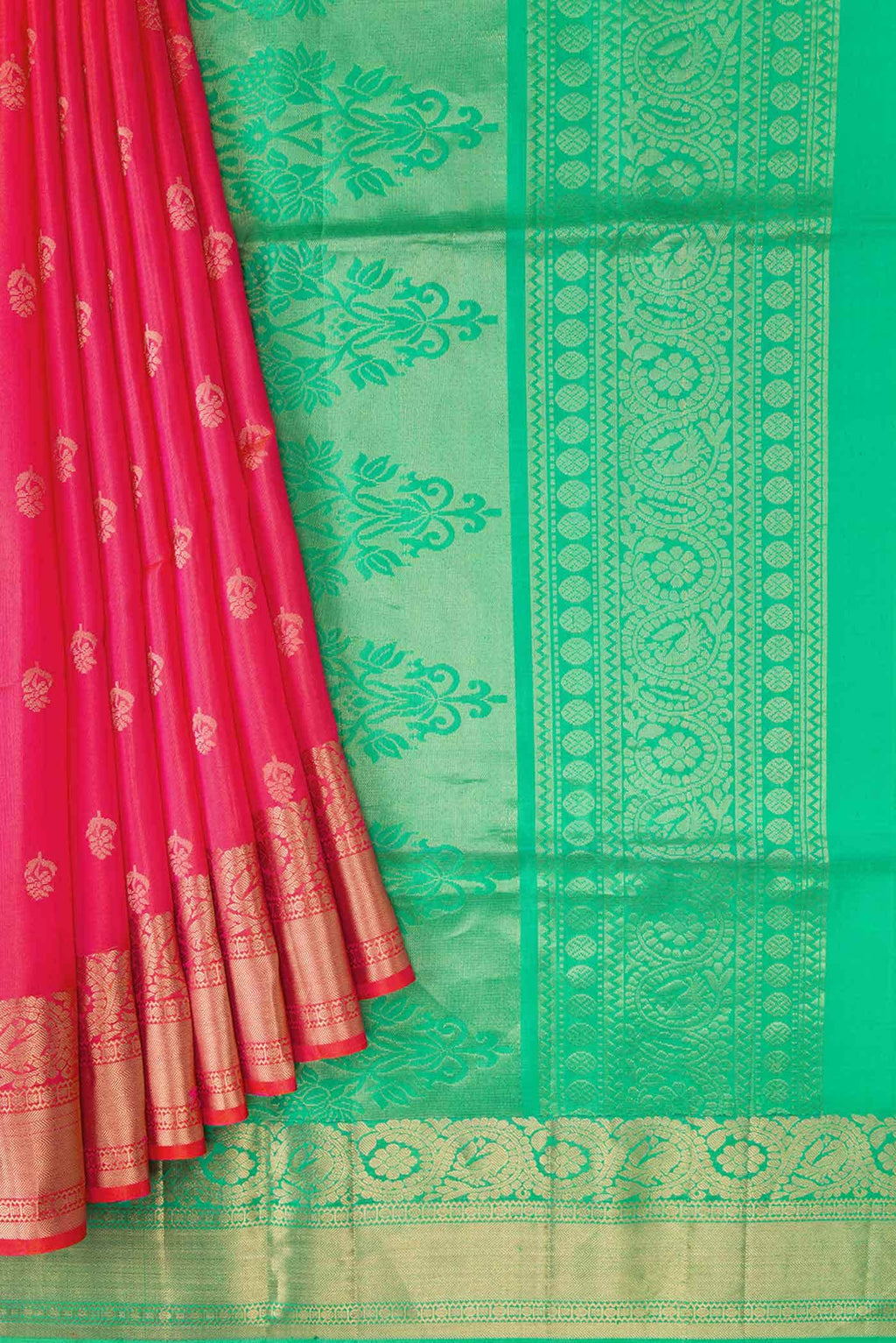 Pink Dual Tone Soft Silk Saree