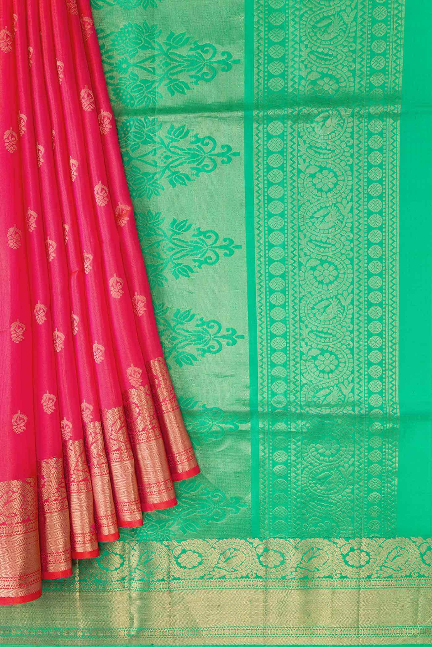 Pink Dual Tone Soft Silk Saree