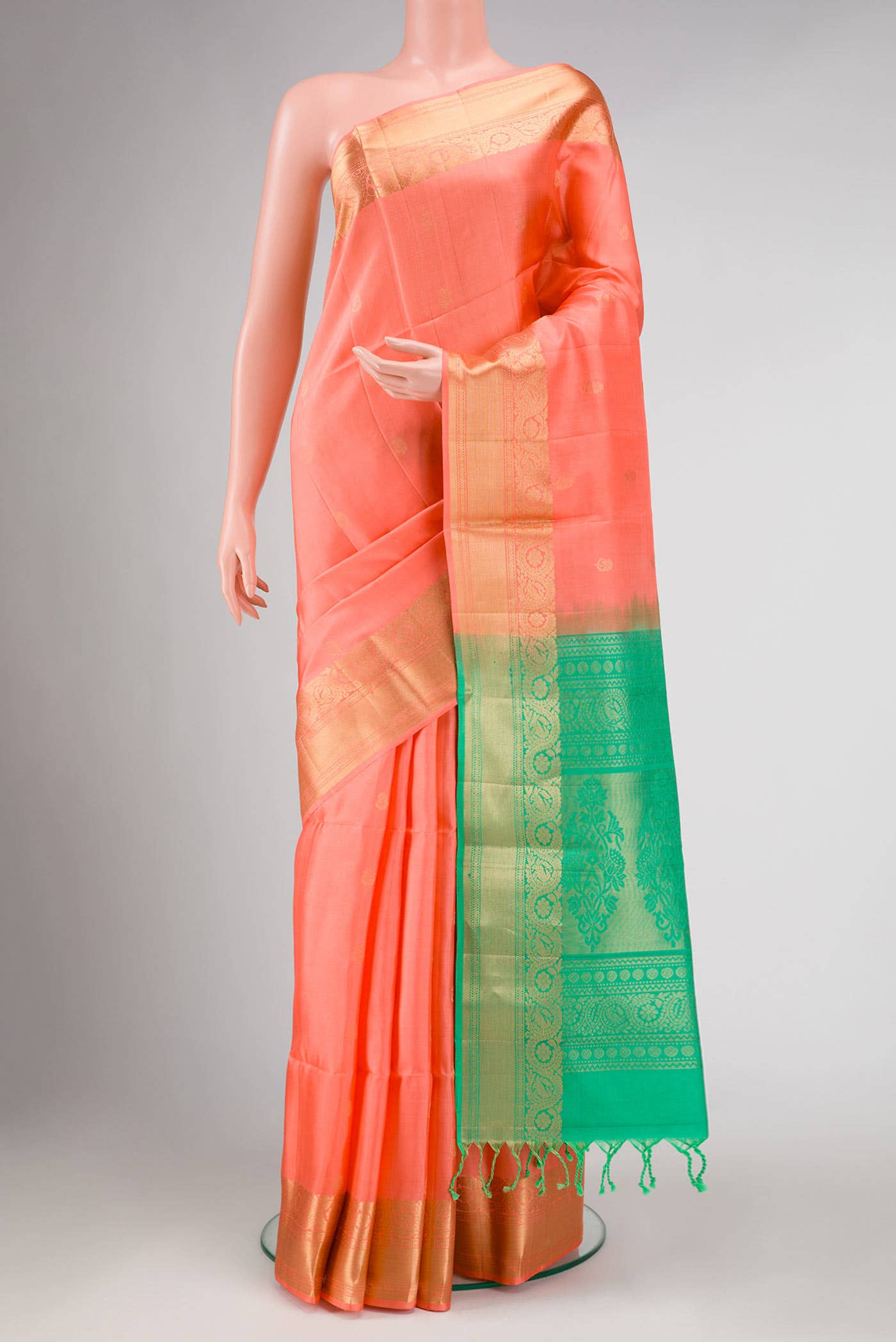 Peach Soft Silk Saree