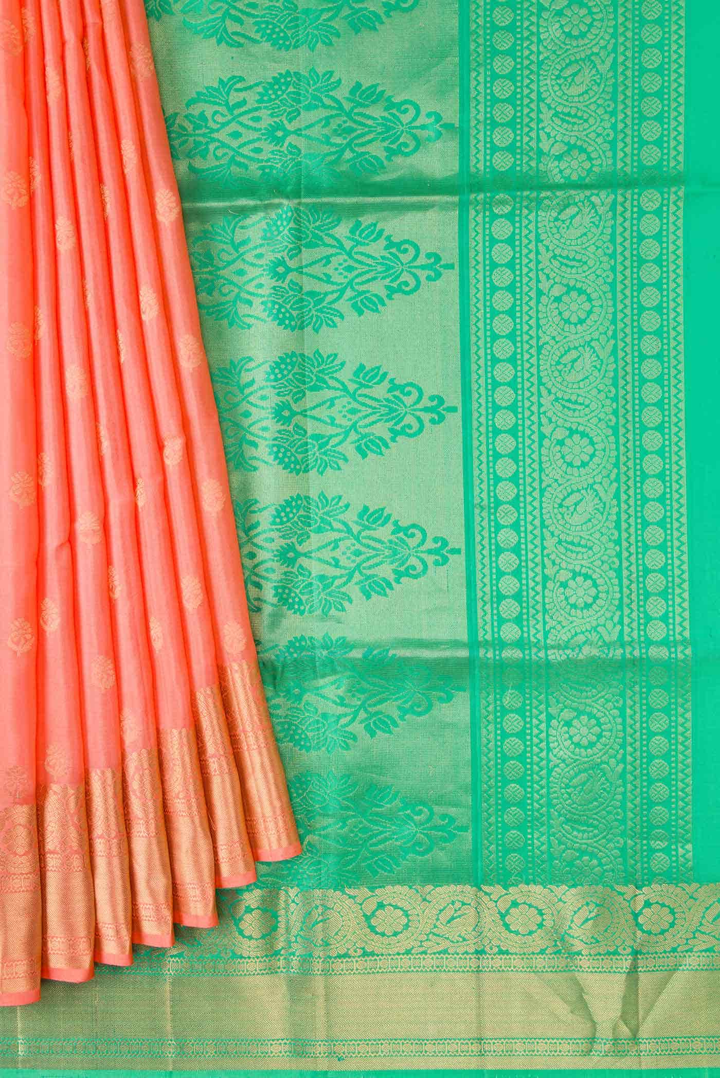 Peach Soft Silk Saree