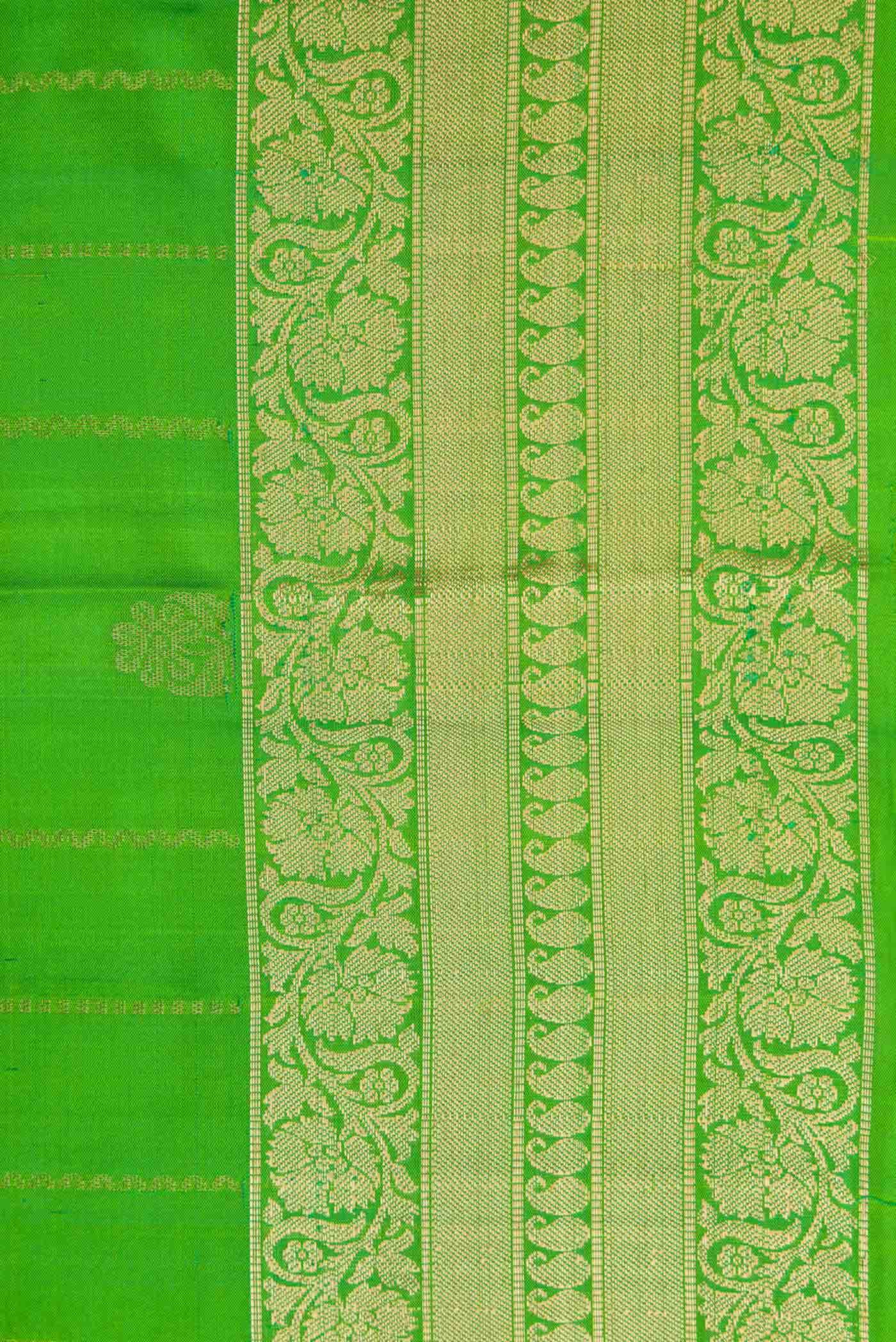 Green Dual Tone Soft Silk Saree