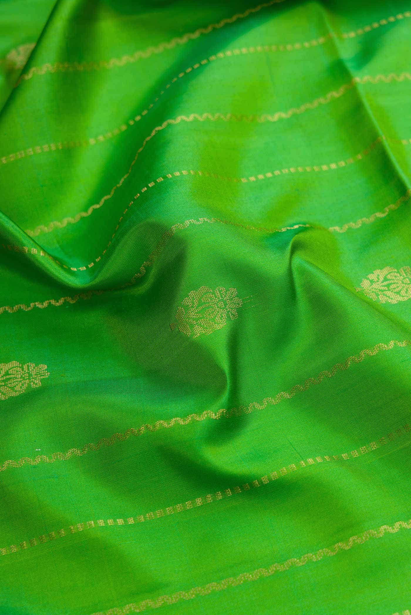 Green Dual Tone Soft Silk Saree