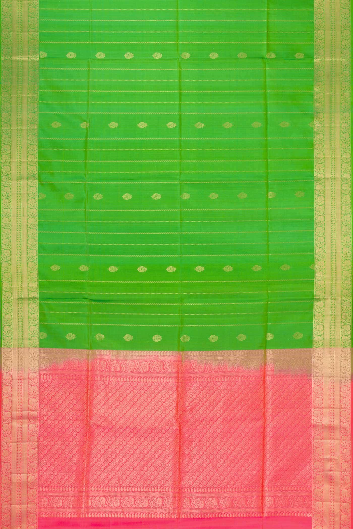 Green Dual Tone Soft Silk Saree