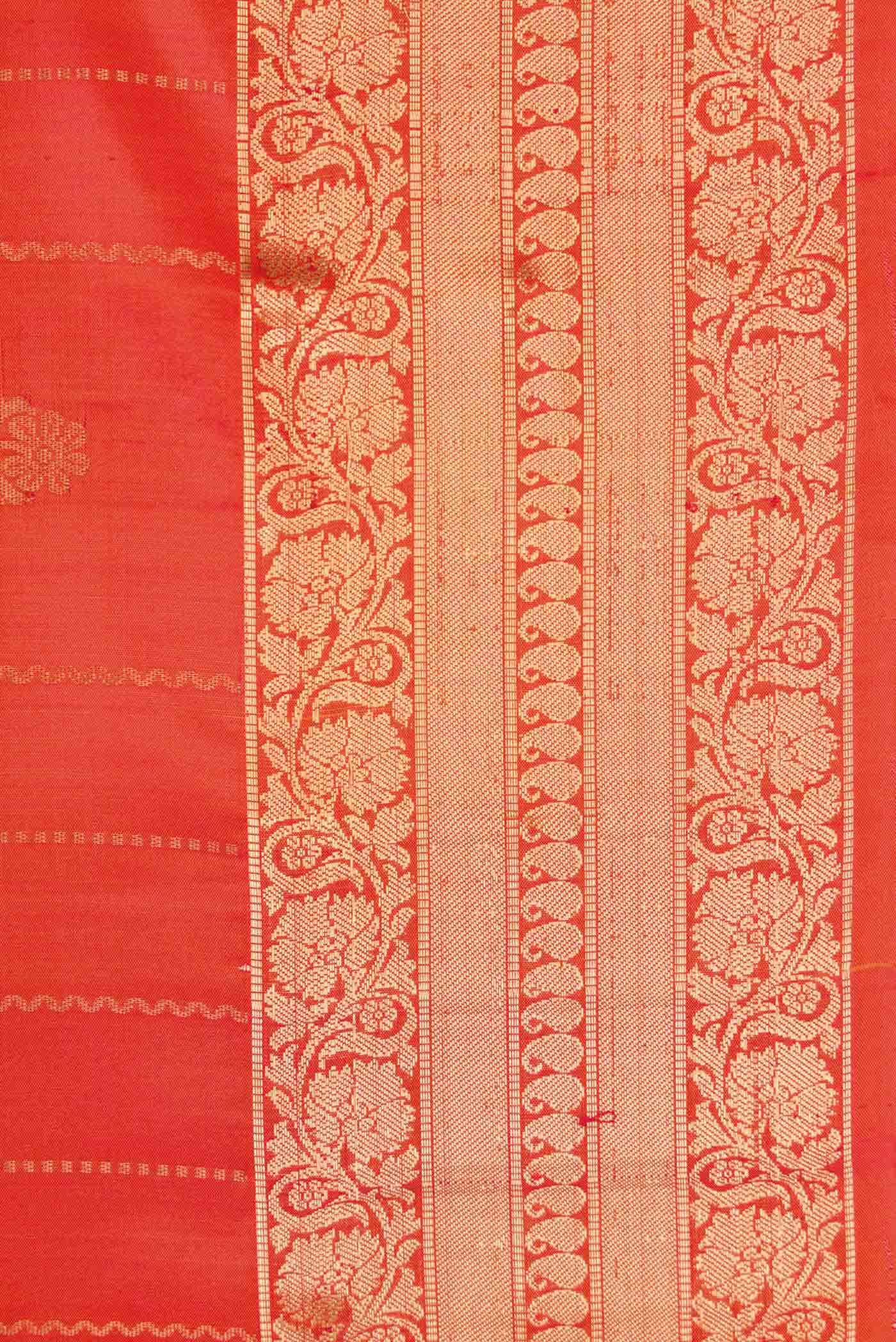 Orange Dual Tone Soft Silk Saree