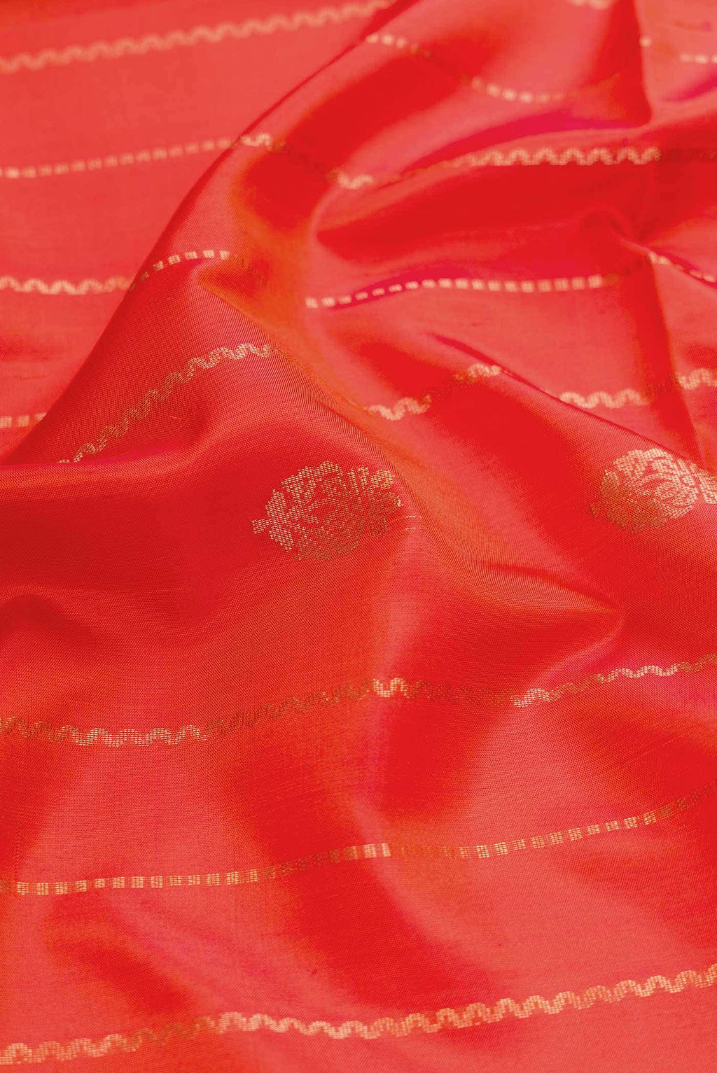 Orange Dual Tone Soft Silk Saree