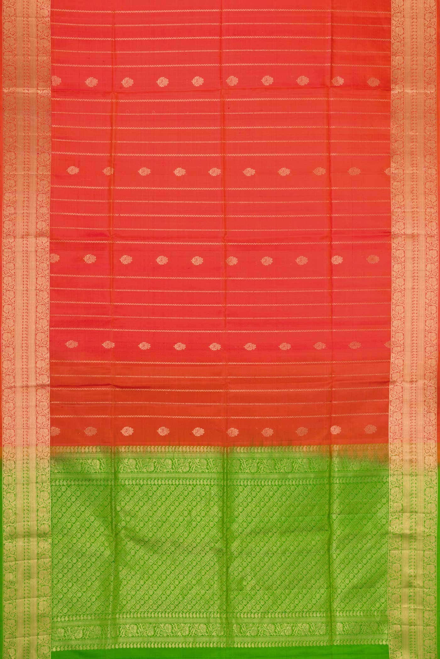 Orange Dual Tone Soft Silk Saree