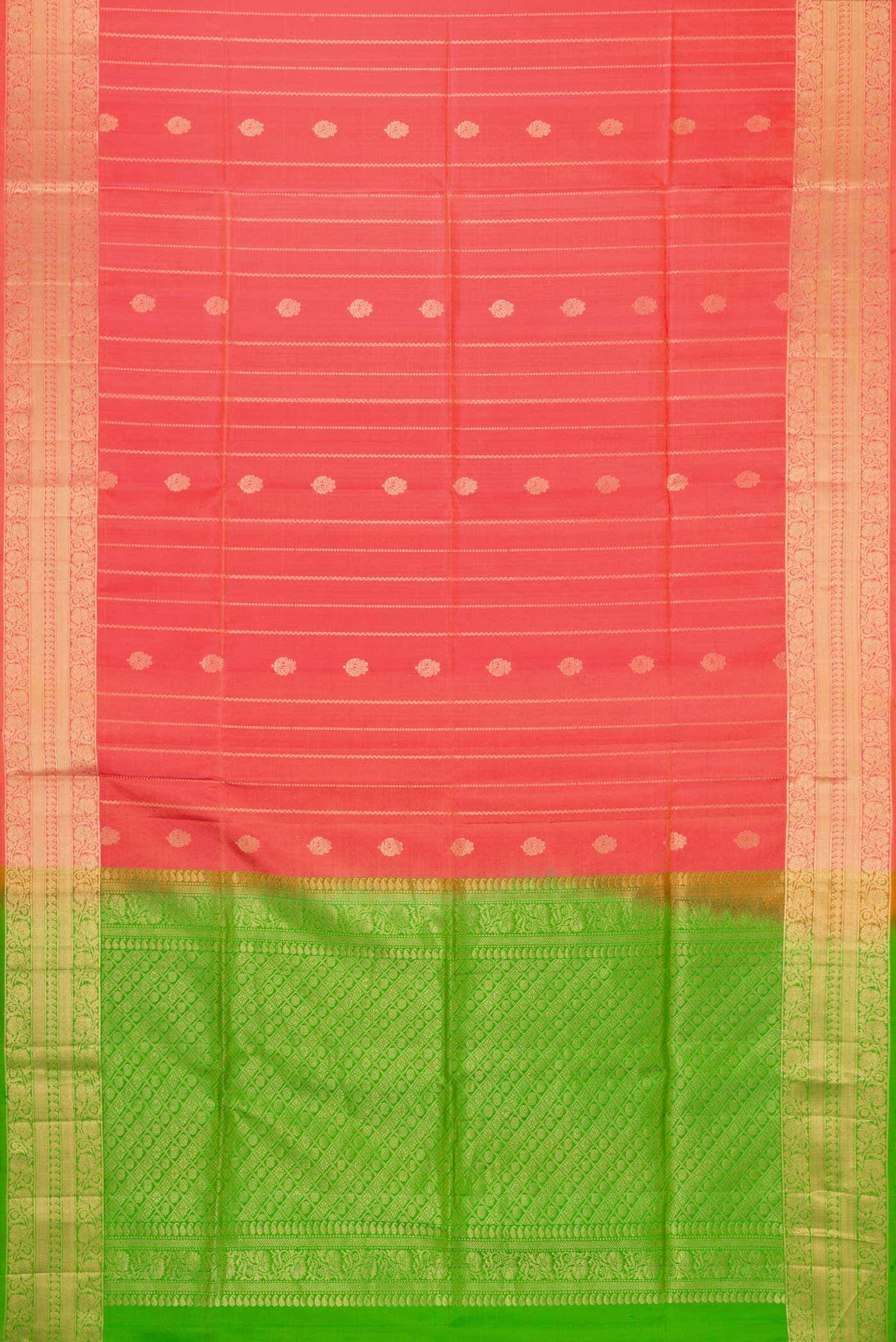 Coral Dual Tone Soft Silk Saree