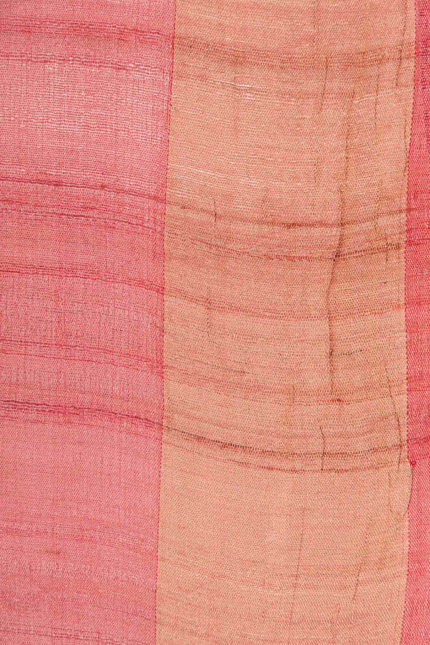 Rose Gold Tussar Silk Saree