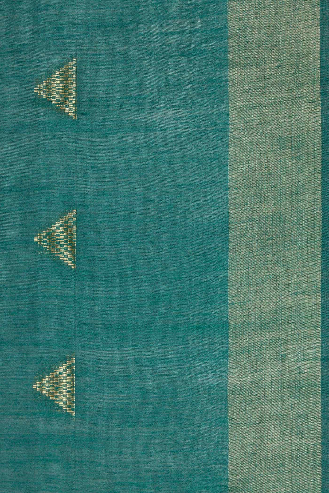 Green Tussar Silk Saree