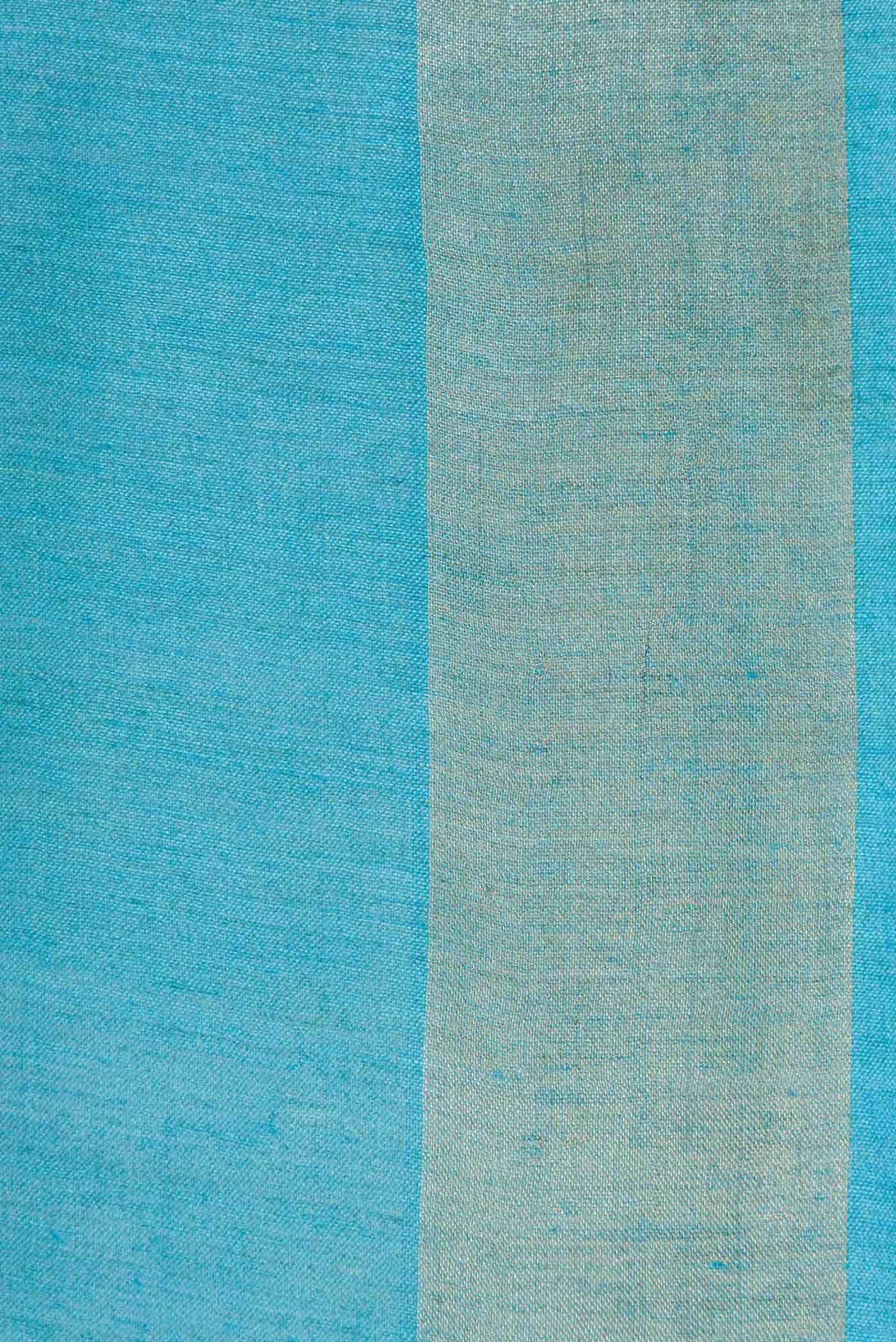 Sky Blue Tussar Silk Saree