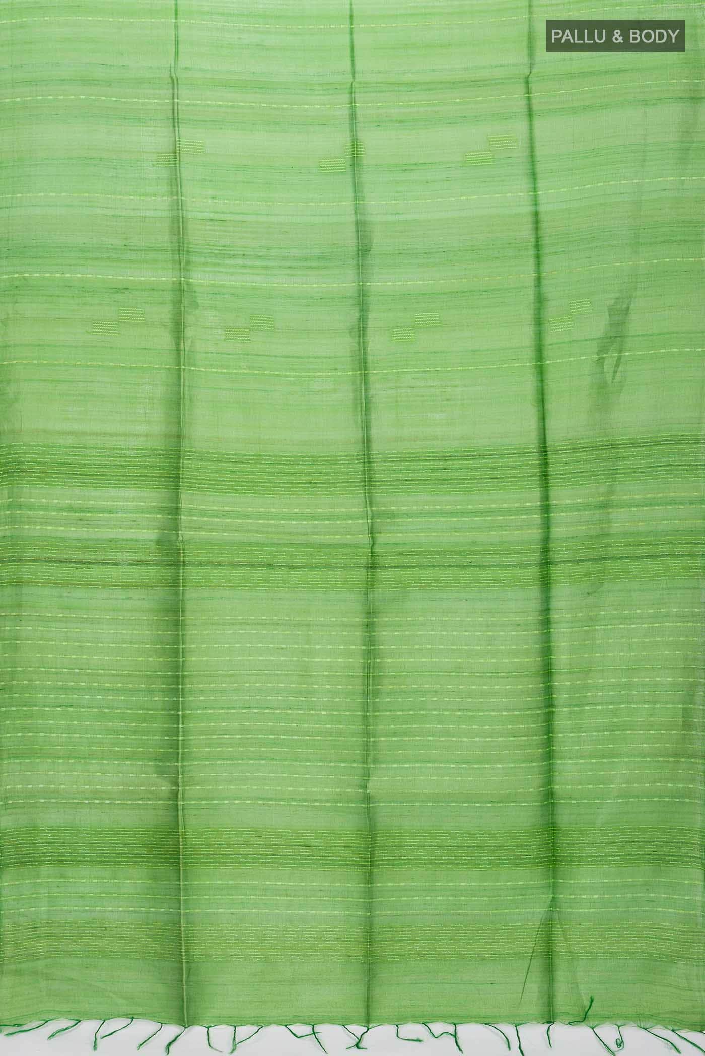 Green Tussar Silk Saree