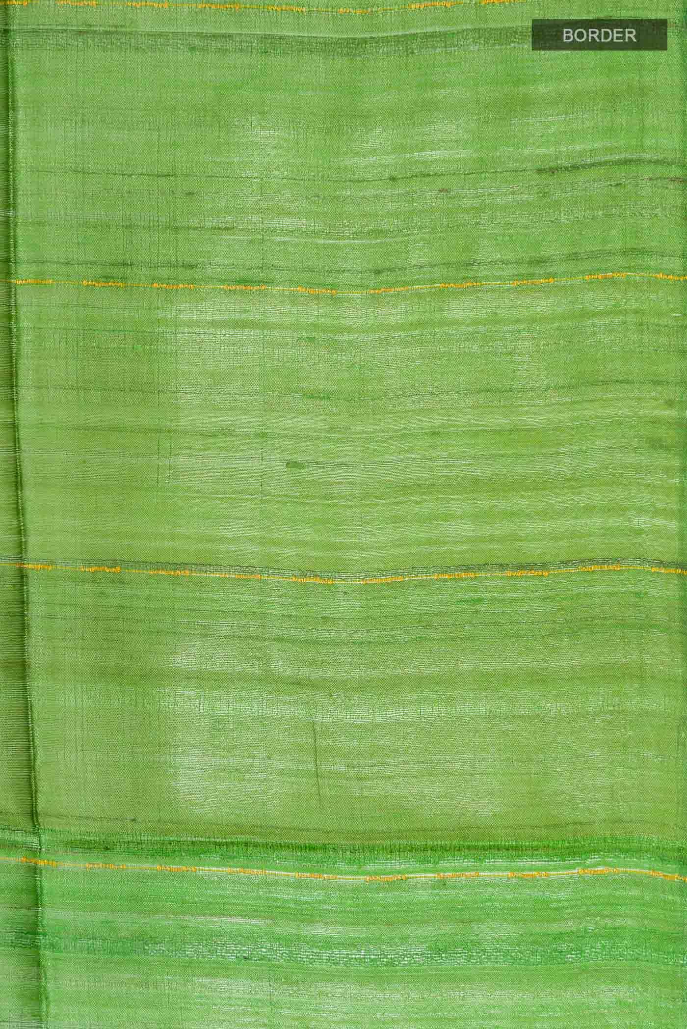 Green Tussar Silk Saree
